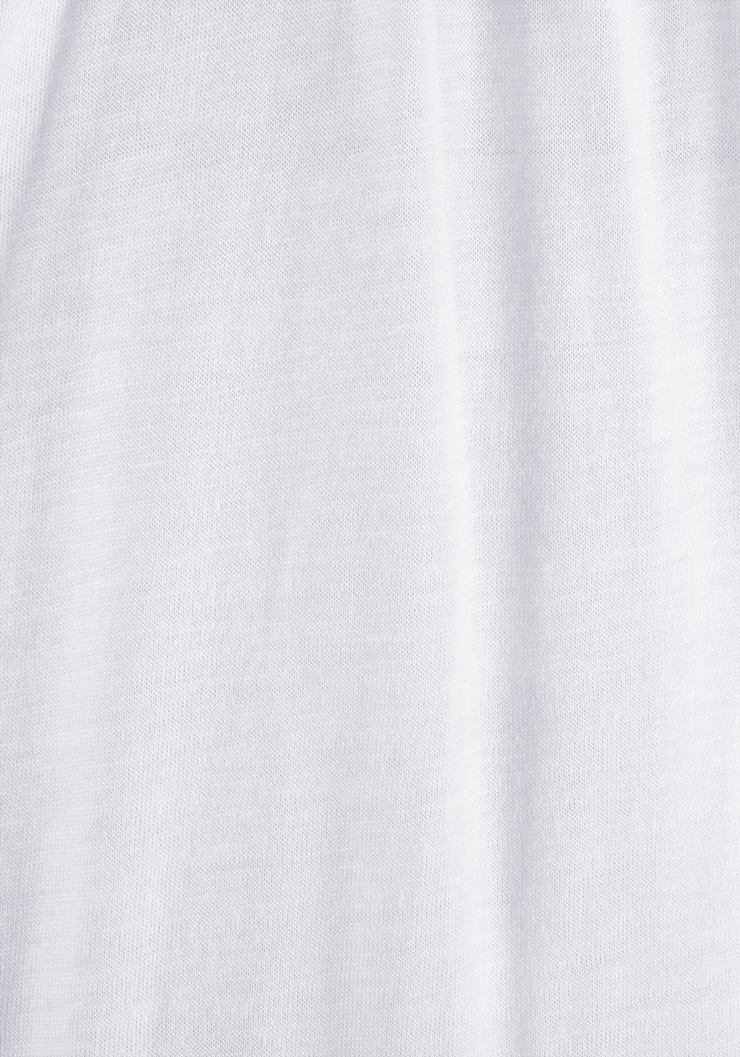 LASCANA V-Shirt mit breitem Gummizugbund, T-Shirt mit V-Ausschnitt, Basic