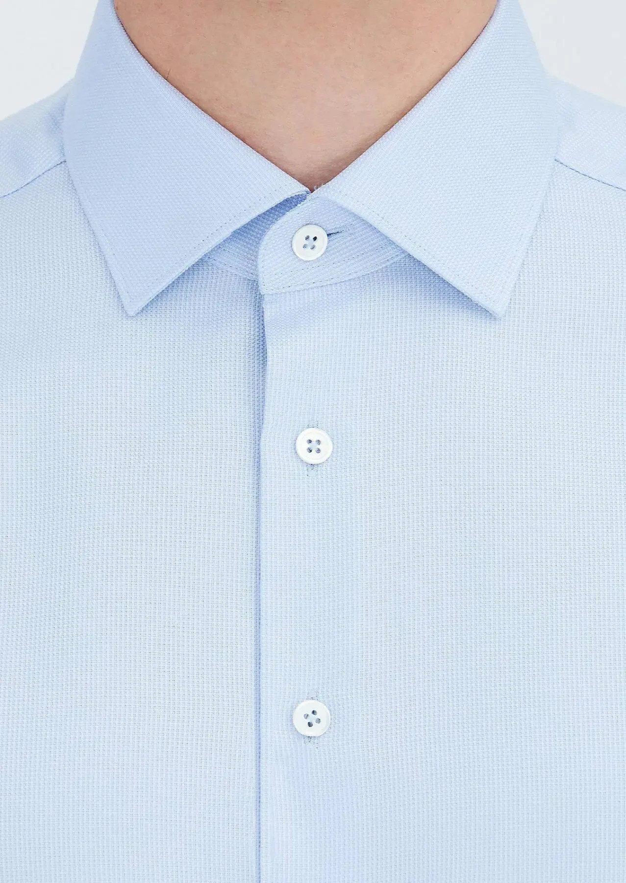 RAMSEY Hemdbluse Blau gemustertes Hemd in regulärer Passform, klassisch gewebt, 100 % B
