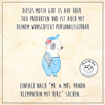 Mr. & Mrs. Panda Grußkarte Klempnerin Herz - Weiß - Geschenk, Glückwunschkarte, Beruf, Einladung, Hochwertiger Karton