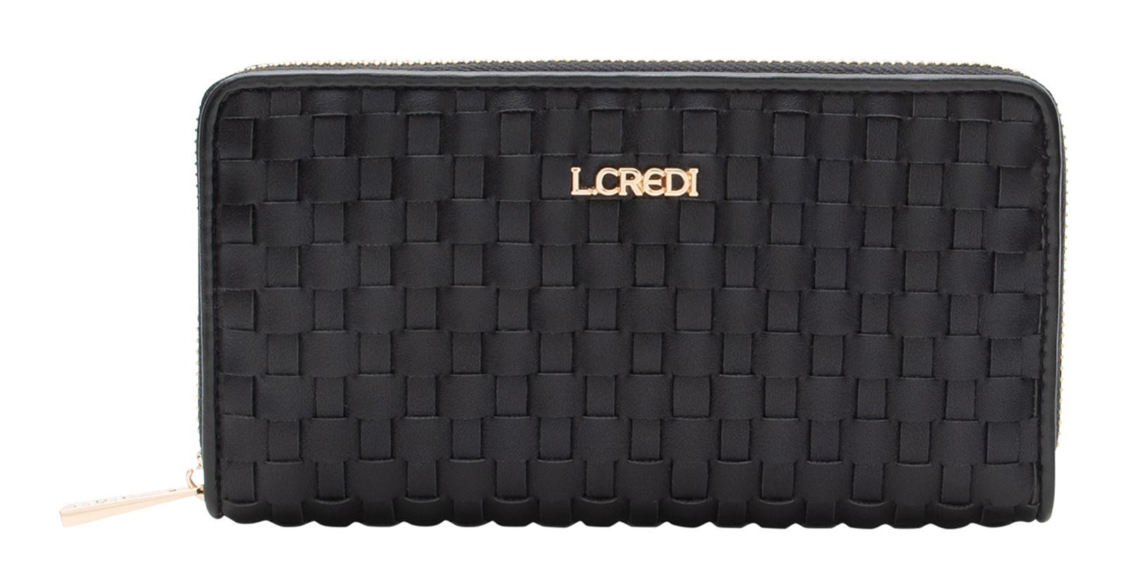 L. CREDI Geldbörse Zip Around Wallet, mit RFID-Blocker Schutz