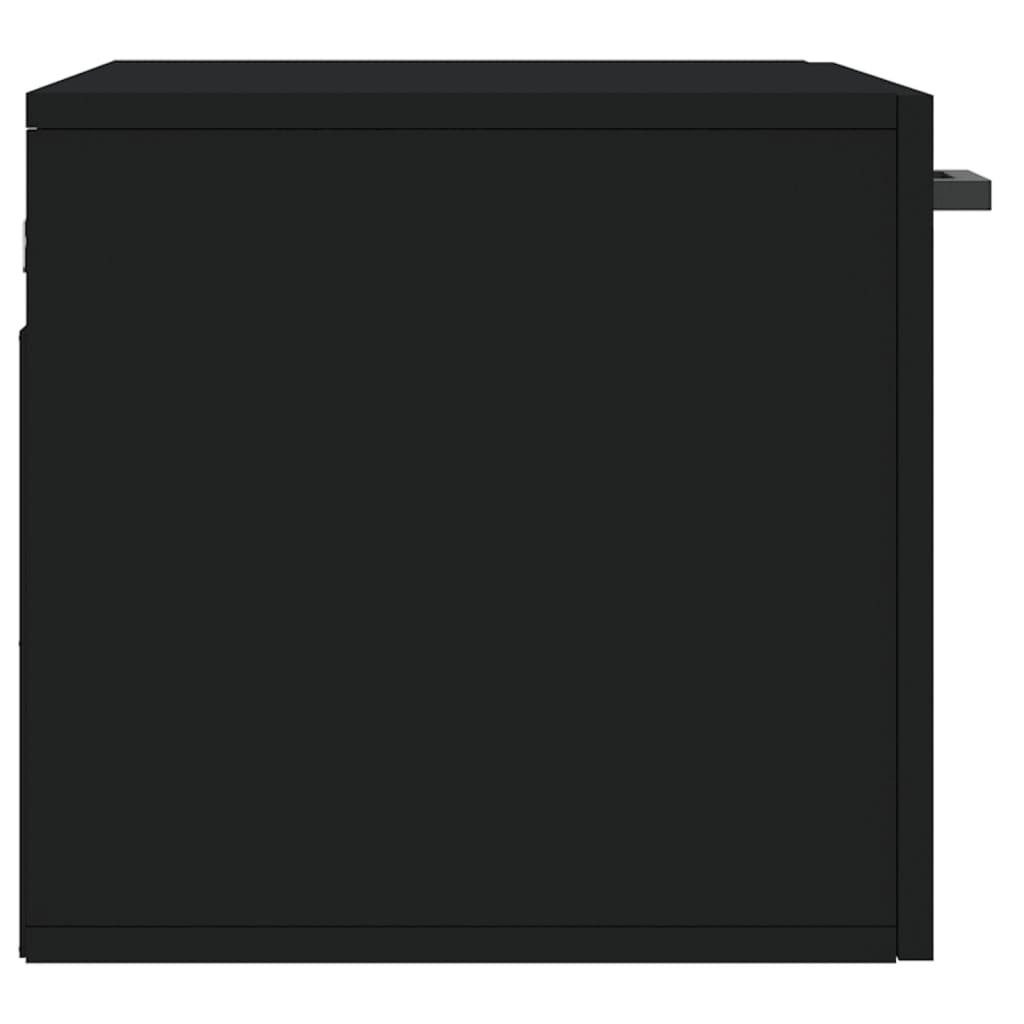Schwarz Wandschrank Fächerschrank Holzwerkstoff 60x36,5x35 cm vidaXL (1-St)