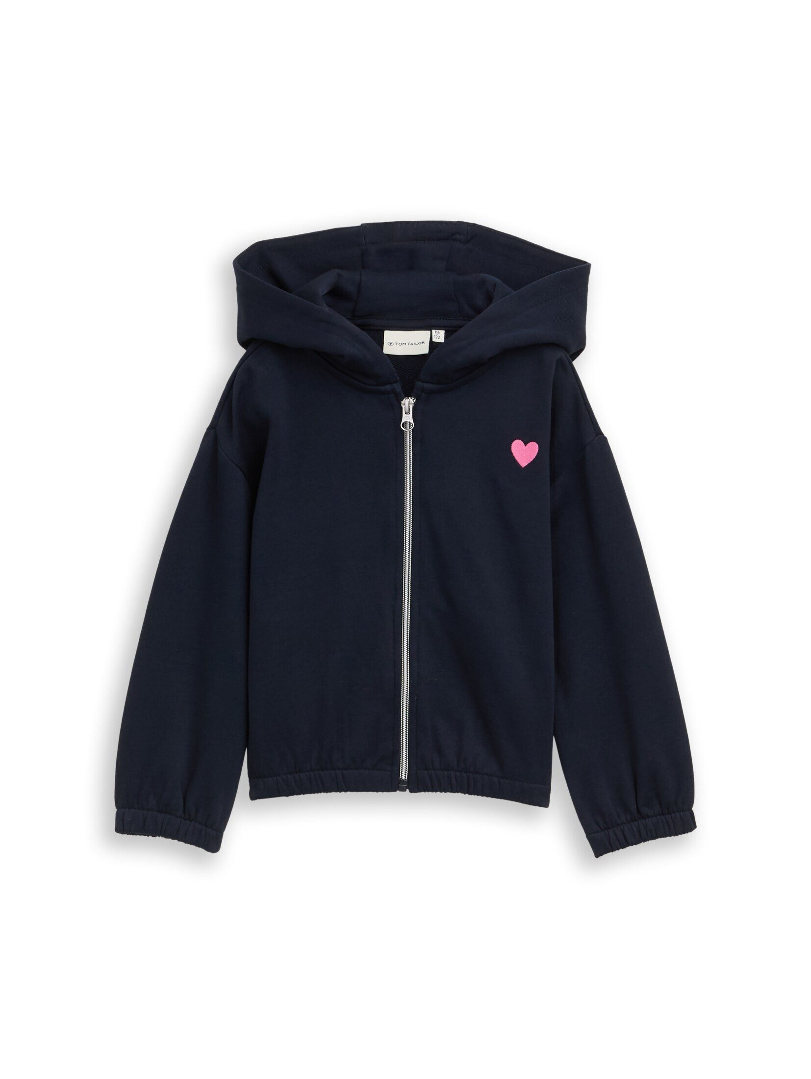 TOM TAILOR Sweatjacke Strick & Sweatshirts Cropped Hoodie Sweatjacke mit Stickerei – Bild 2 von 5
