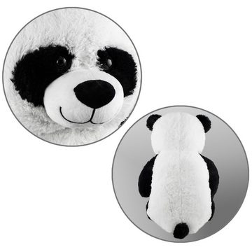 BRUBAKER Kuscheltier XXL Panda 100 cm groß mit Ich liebe dich Herz (Valentinstagsgeschenk, 1-St., riesiger Teddybär), großes Stofftier, Plüschtier Pandabär
