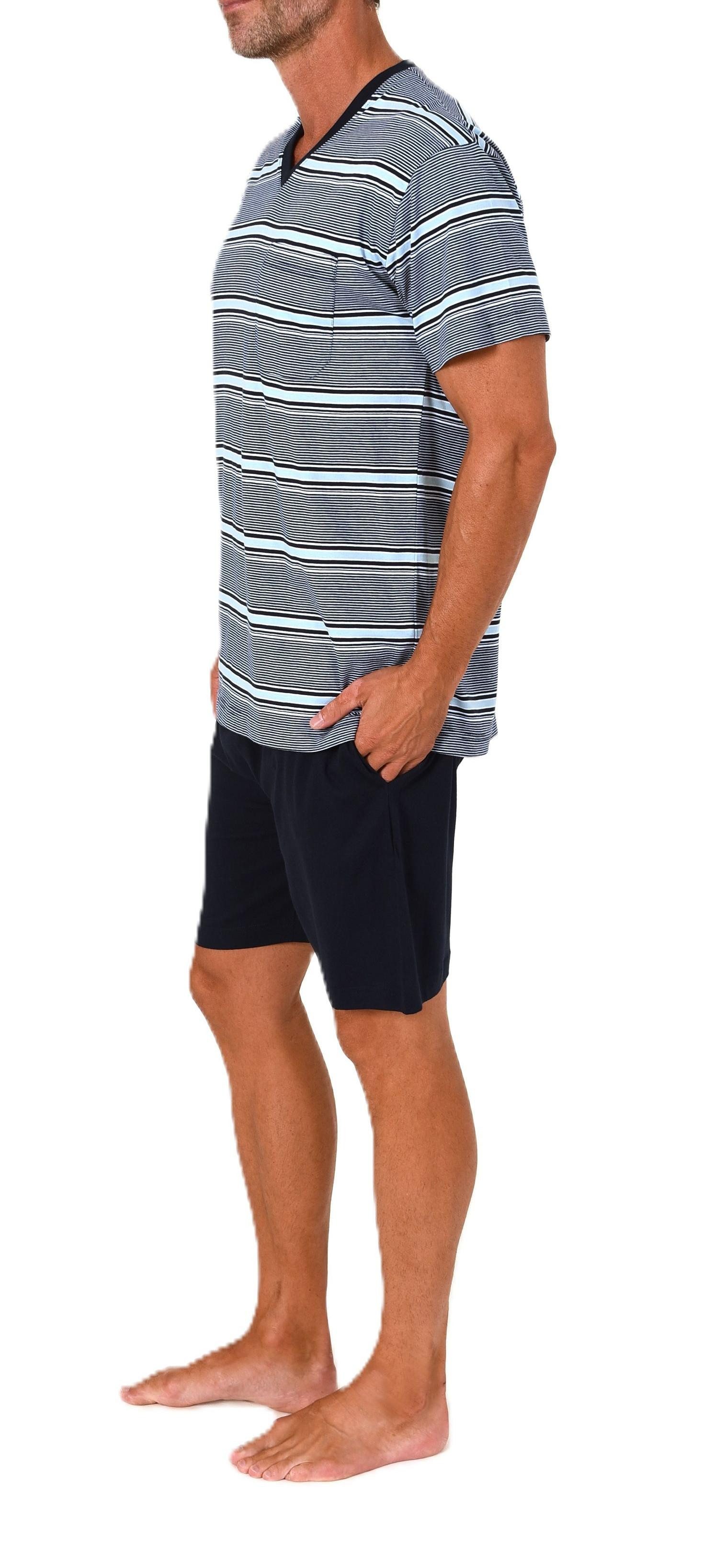 Normann Pyjama Normann Herren Schlafanzug kurzarm Shorty - auch in Übergrössen