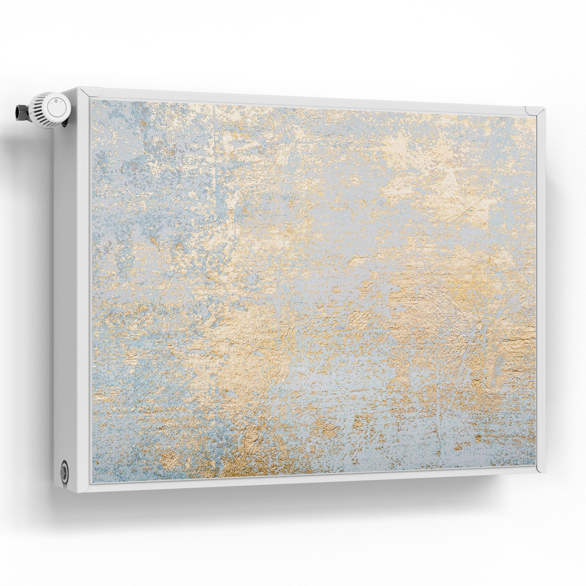 DEQORI Magnetfolie 'Wand mit Gold-Struktur', beschreibbar Heizung Magnetmatte magnetisch Magnetfolie