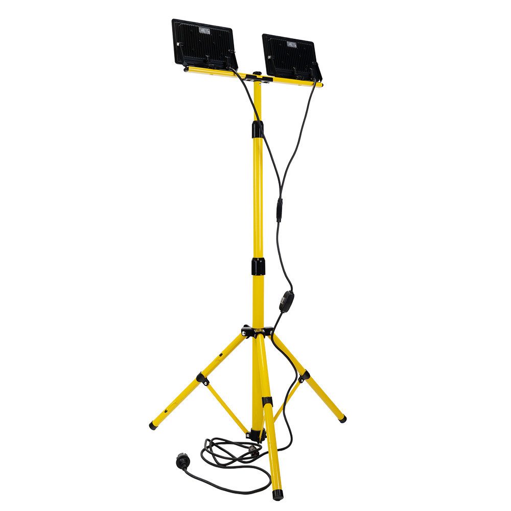 LUXULA LED Flutlichtstrahler LUXULA LED Fluter 100 W 4000 K Neutralweiß Schwarz, LED fest integriert, Neutralweiß