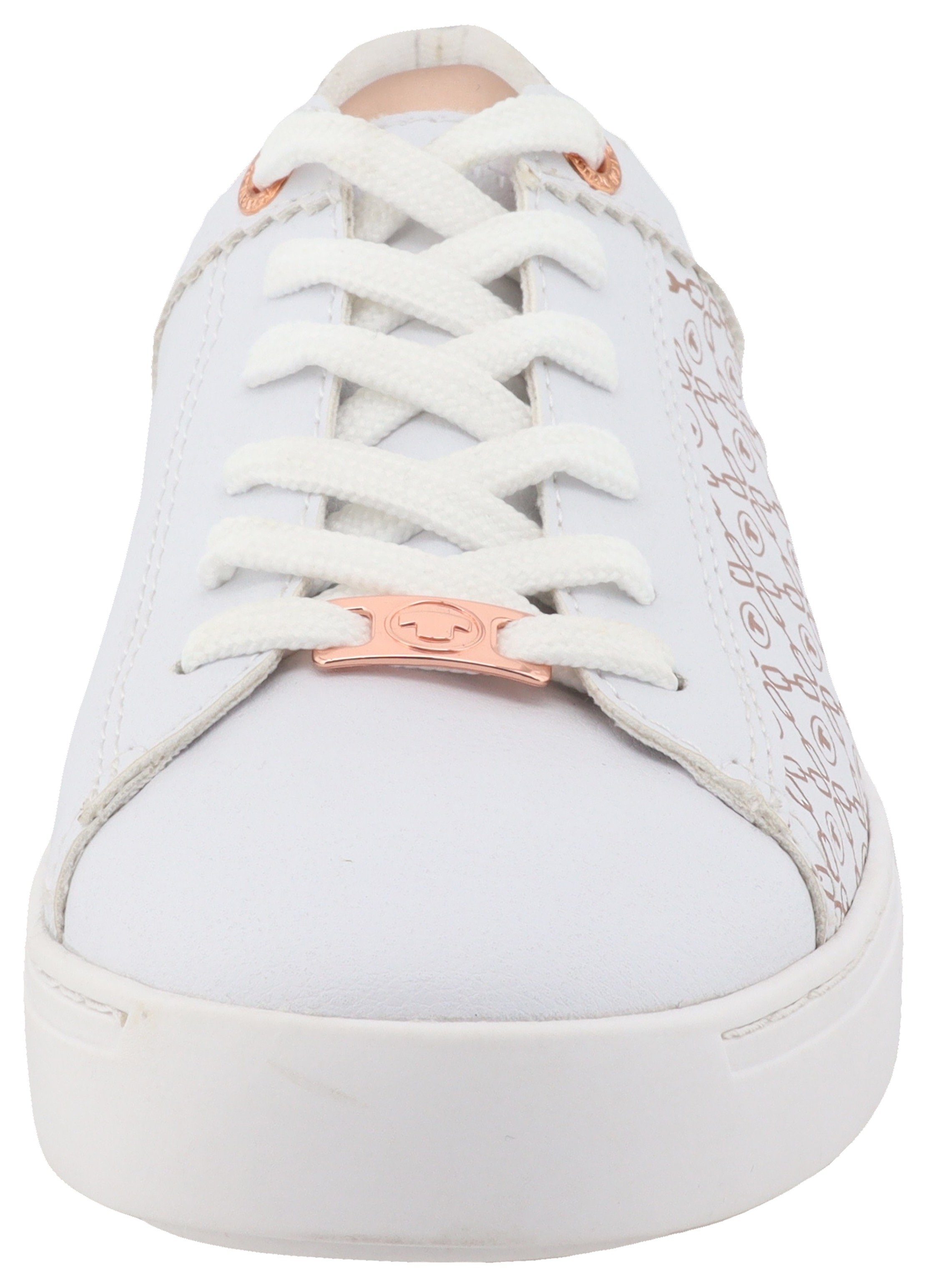 in Kontrastbesatz mit TAILOR Metallicoptik white-rose Plateausneaker TOM