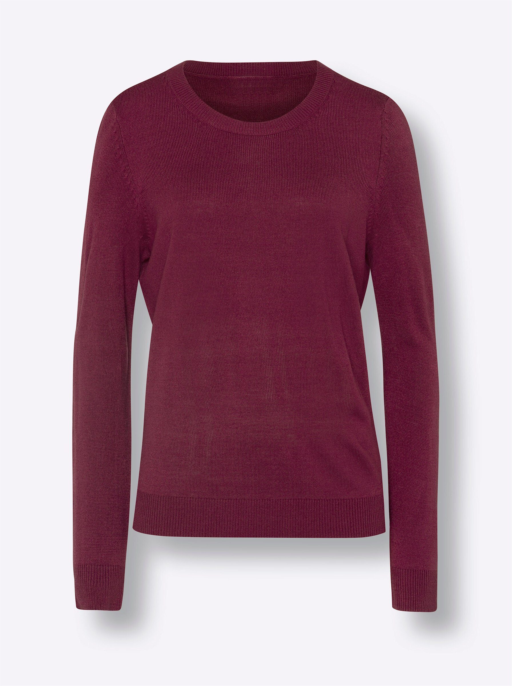 Strickpullover Rundhals-Pullover Langarm Jersey