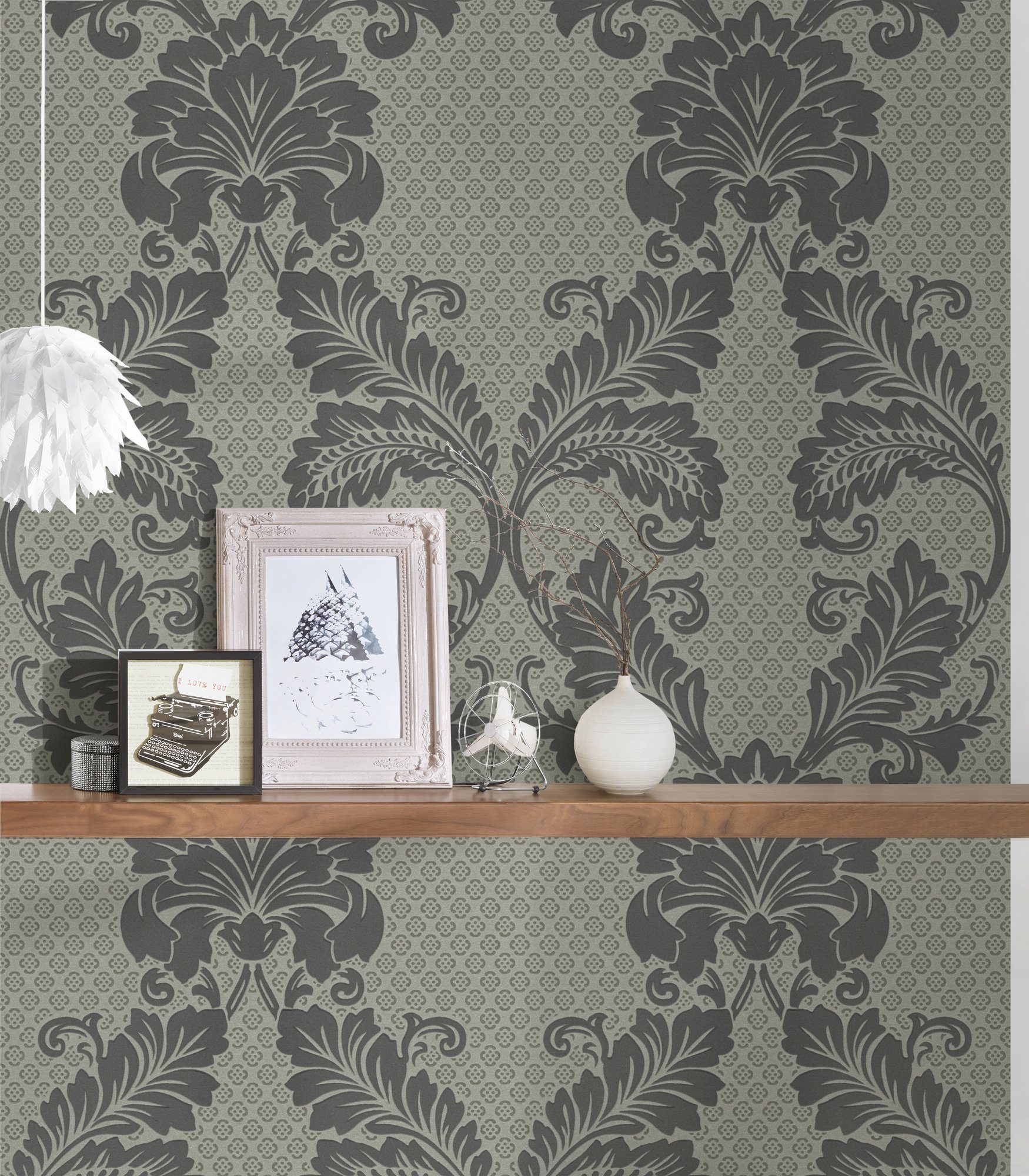 Architects Paper Vliestapete Luxury wallpaper, beflockt, Barock, gemustert, ornamental, Ornament Tapete Barock Tapeten Wohnzimmer Schlafzimmer Küche Flur Büro
