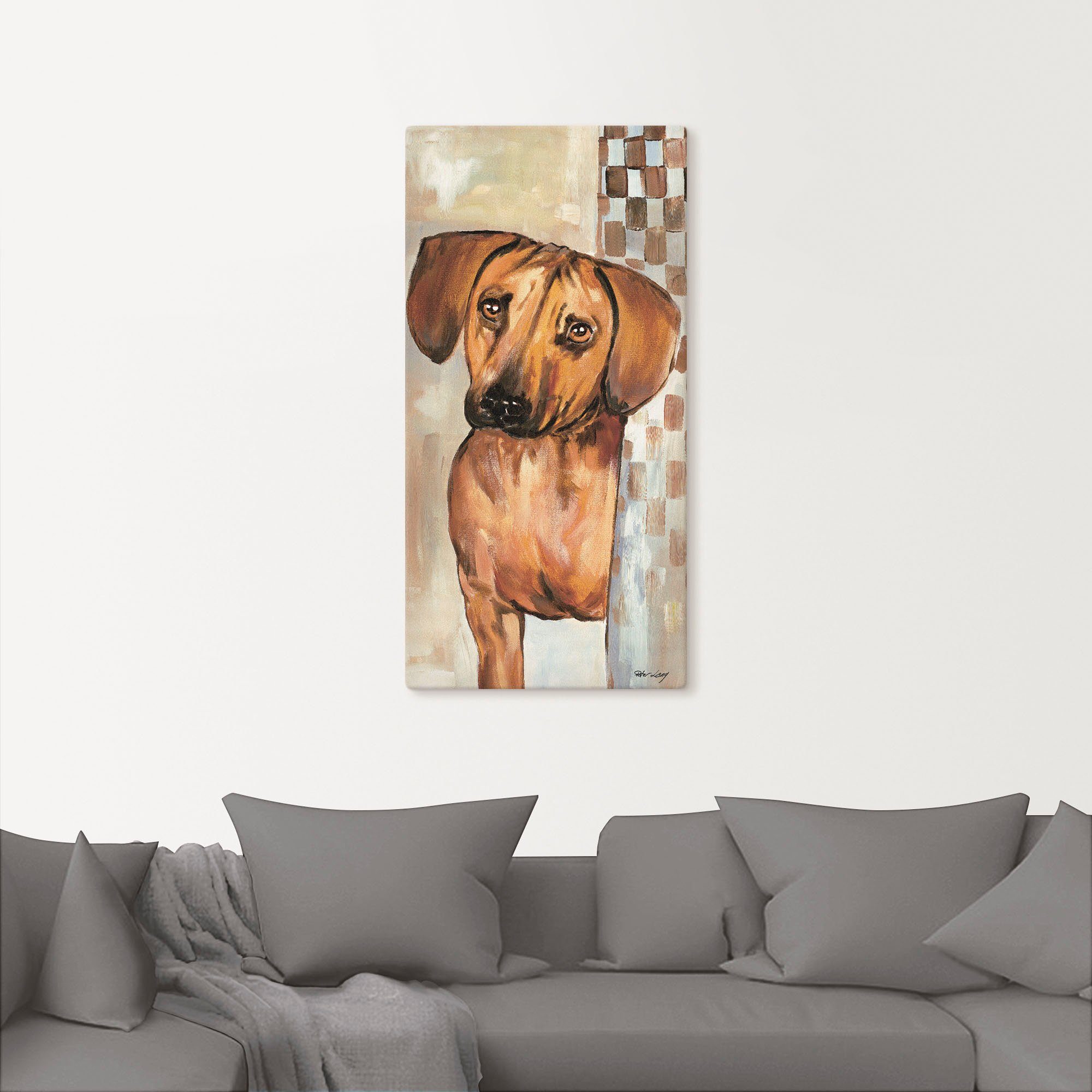 in versch. (1 Alubild, oder Wandbild Haustiere Hund, St), als Größen Artland Leinwandbild, Wandaufkleber Poster