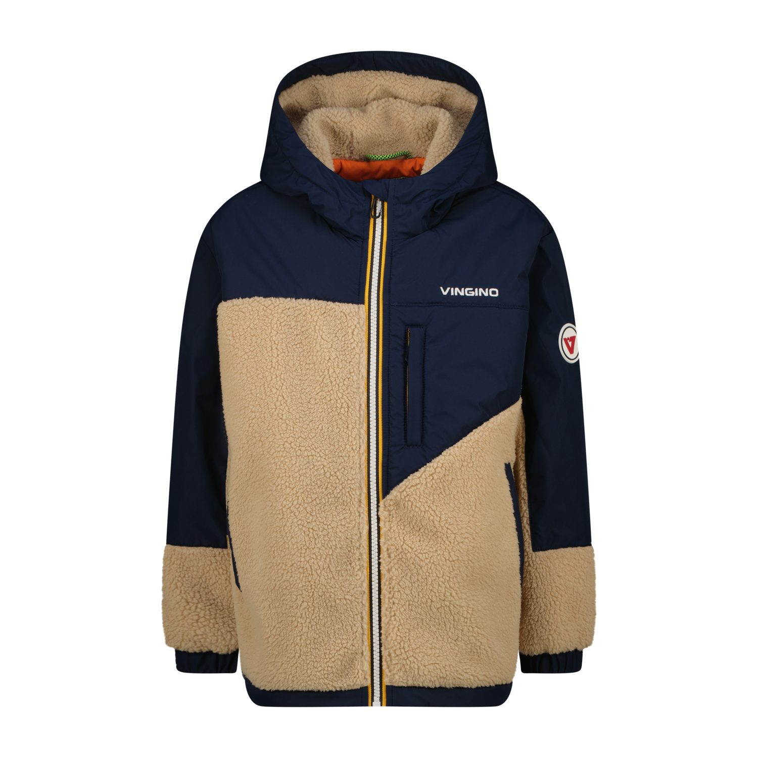 Vingino Fleecejacke Vingino Jungen Teddyfleecejacke mit Kapuze aus 100 % Polyester