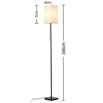 Daskoo LED Stehlampe Standleuchte Leselampe Wohnzimmer, inklusive Leuchtmittel, H166cm, LED wechselbar, Warmweiß, 3000K, LED Standleuchte