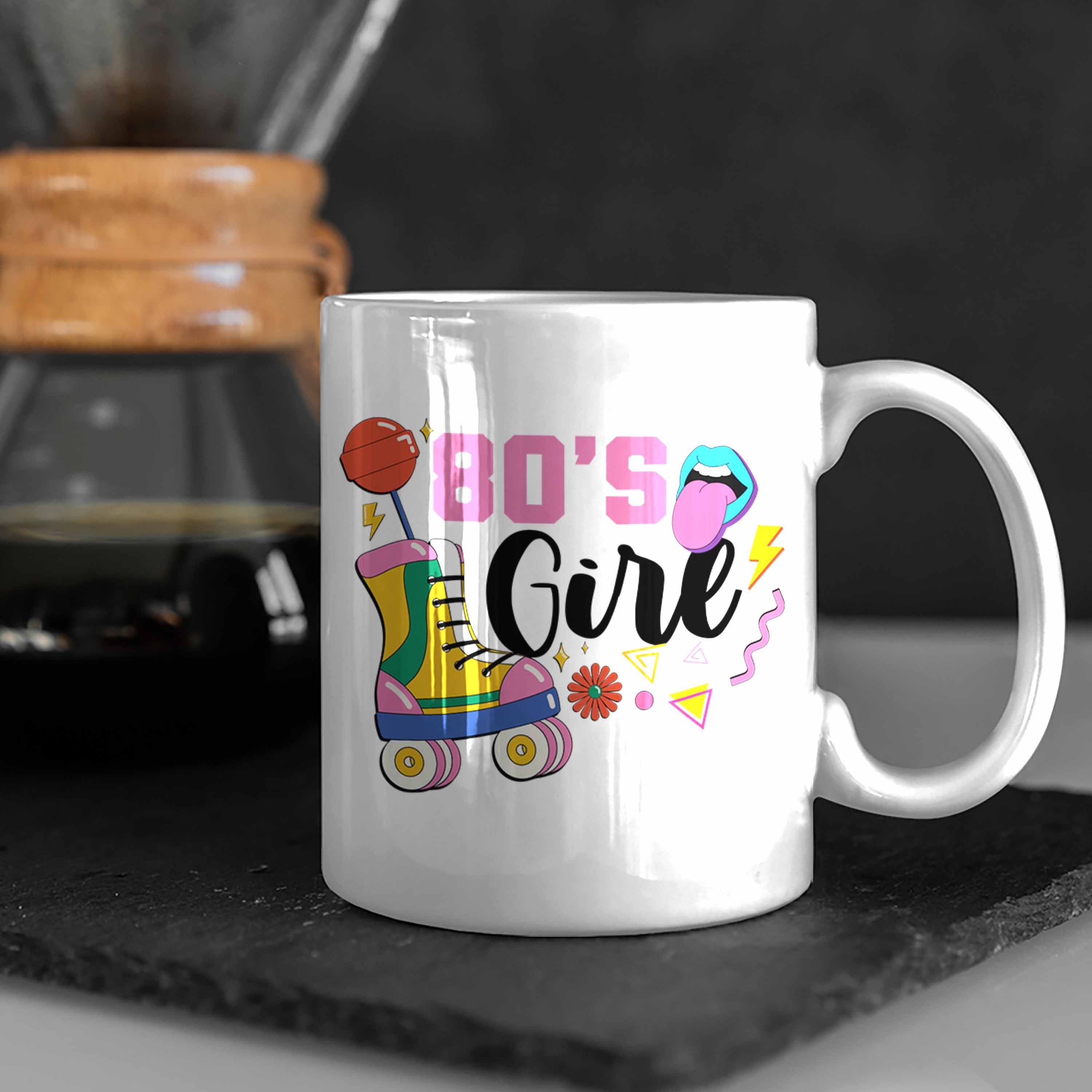 Weiss Jahre 80's Achziger 80er Trendation - Party Tasse Girl Trendation Geschenk Tasse Geschenkidee