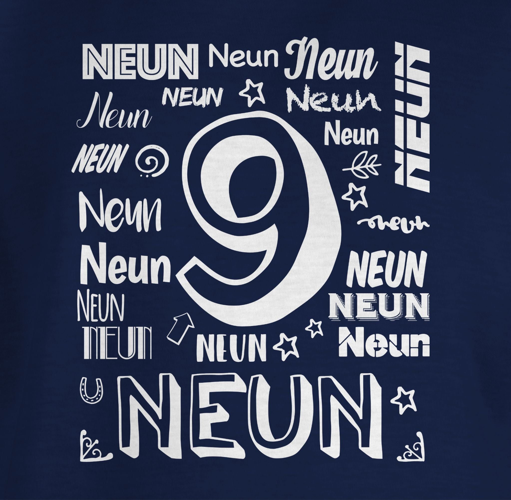 Shirtracer T-Shirt Neunter Zahlen 9. Geburtstag