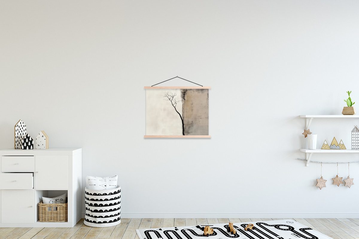 MuchoWow Poster Wabi sabi - Pflanze - Beige, (1 St), Posterleiste, Textilposter für Wohnzimmer, Bilderleiste, 40x30 cm – Bild 2 von 3