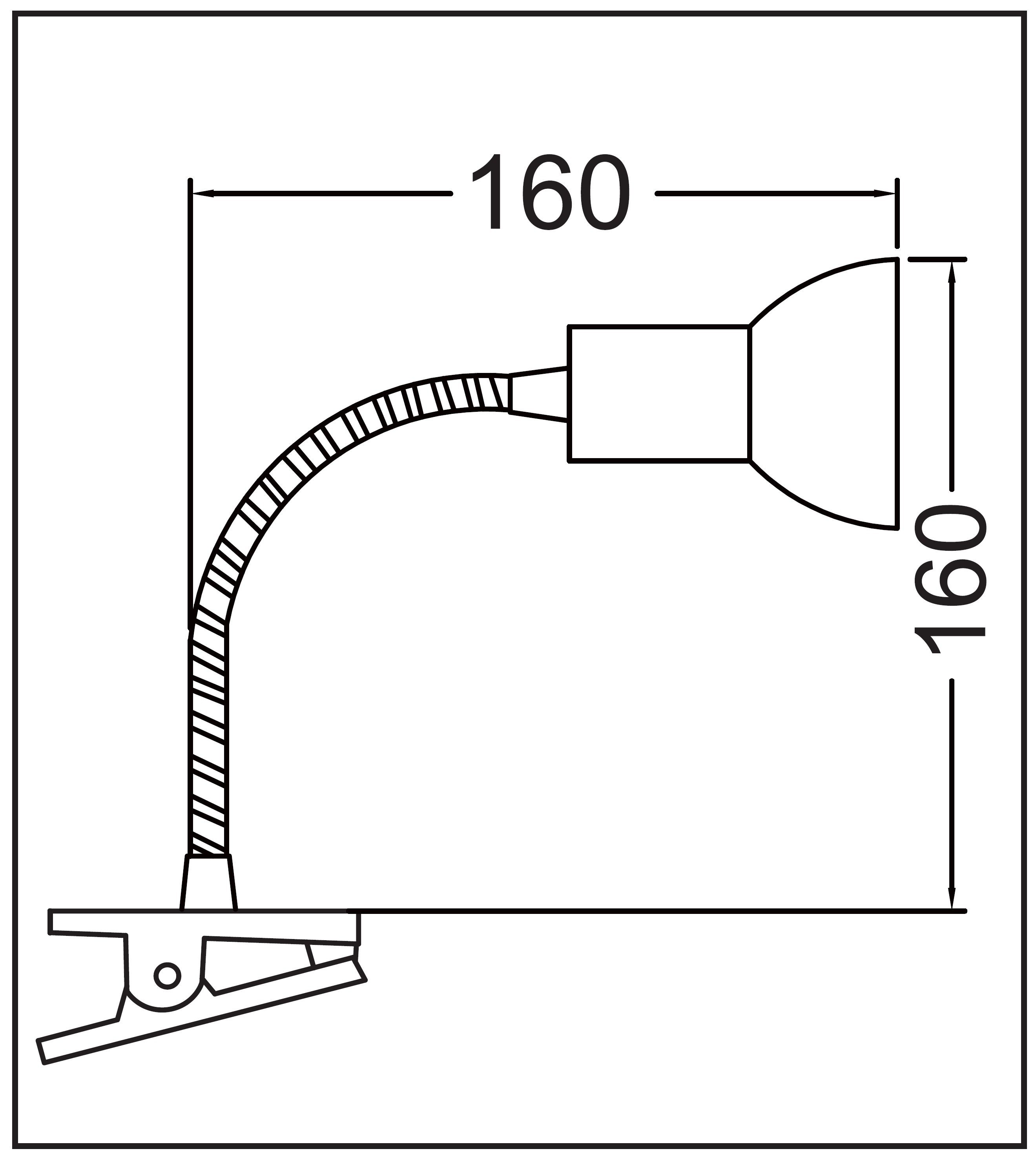 I rotem 2989-012 GU10 Nachtlicht LED warmweiß I inkl. Klemmspot 3 Klemmleuchte Klemmleuchte, Leseleuchte I I 3000K mit Leuchtmittel LED Clip 1x Glas TRANGO Watt Lampenschirm, Tischlampe Lampe LED Schreibtischlampe *EASY*