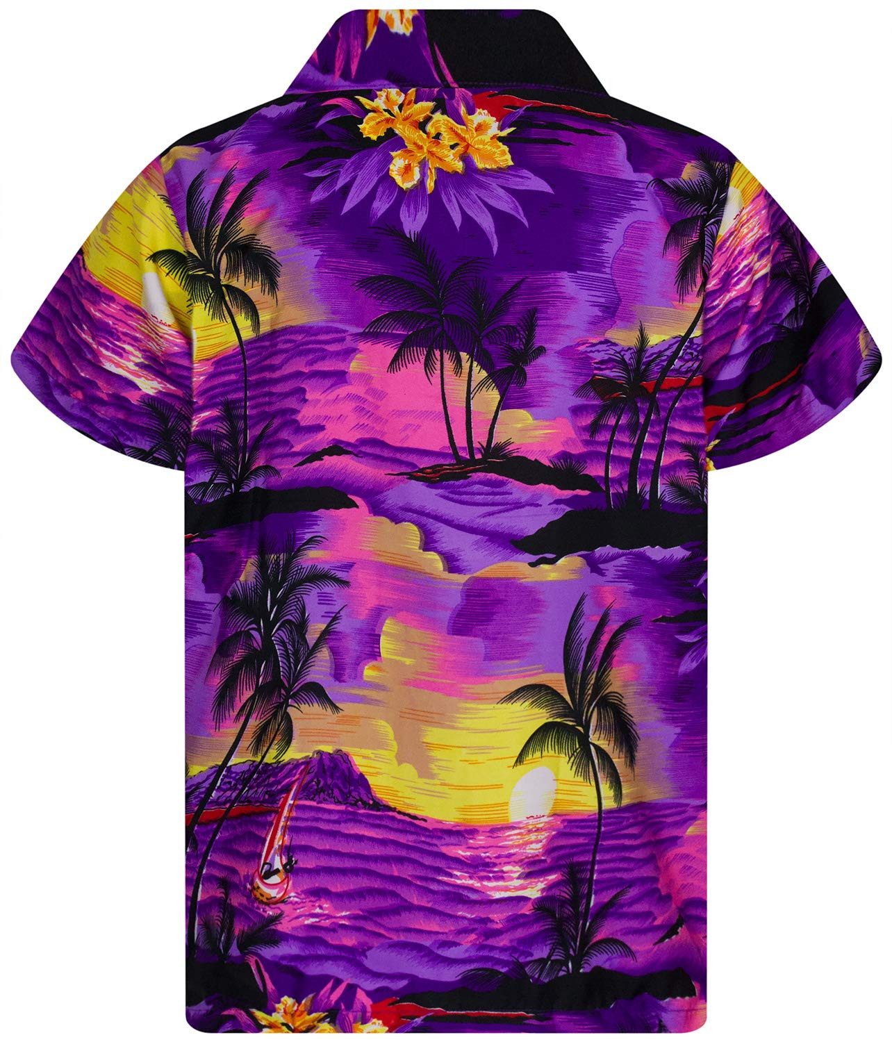 King Kameha Hawaiihemd Surf Kids Funky Hawaii-Hemd Kinder Kurzarm Front-Tasche Unisex