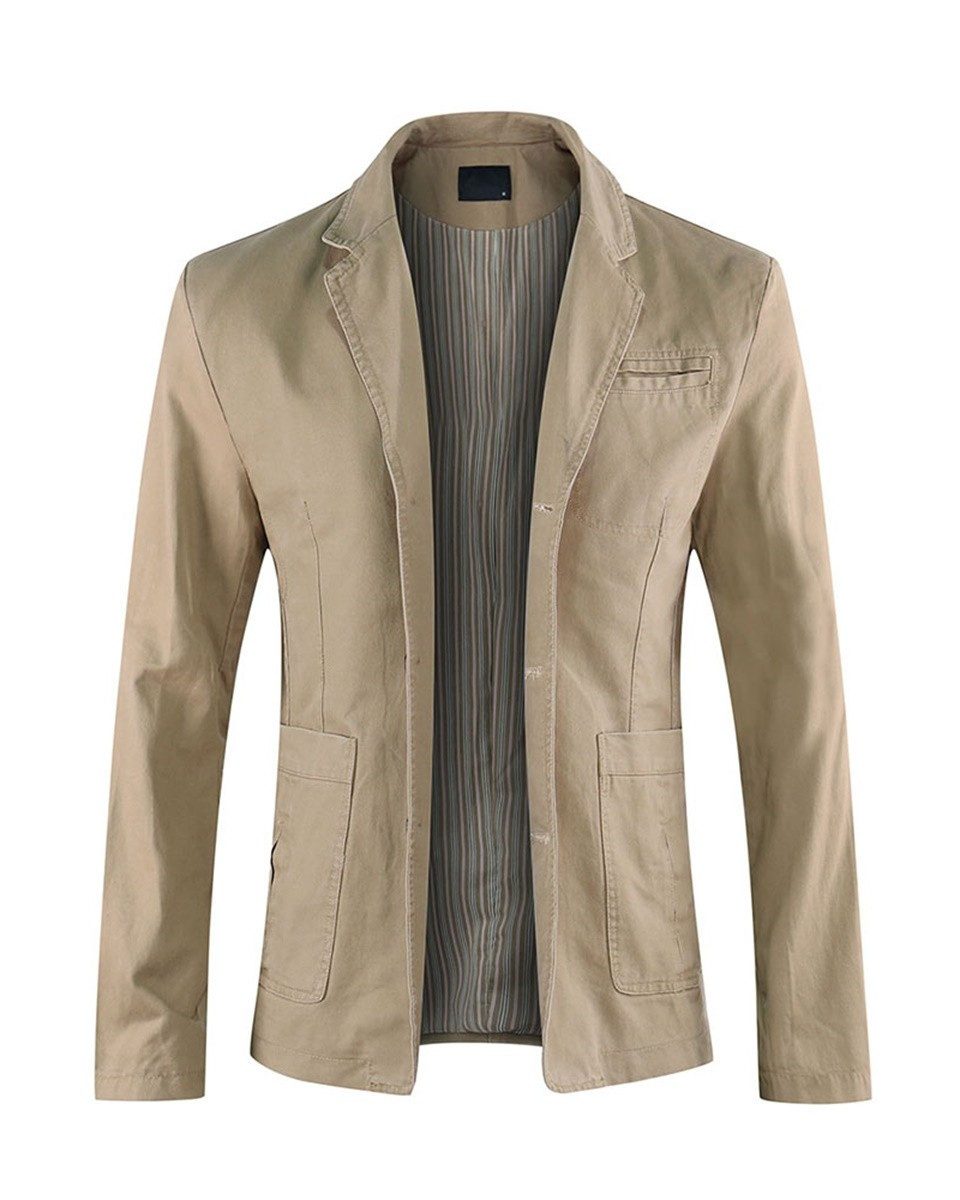 Allthemen Sakko Slim Fit Casual-Sakko im Used Look