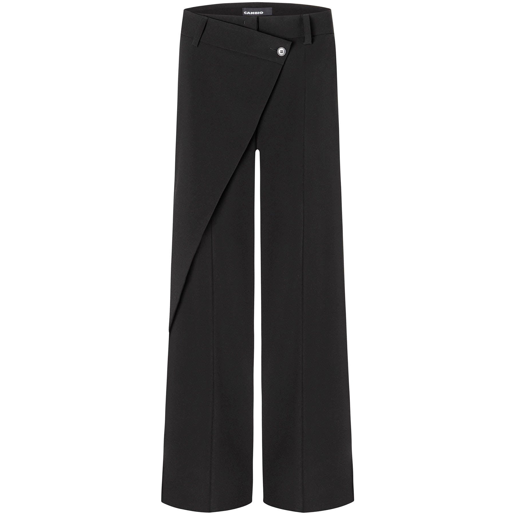 Cambio Stoffhose CAMBIO Hose ANAIS WRAP FRONT High Waist - Schwarz