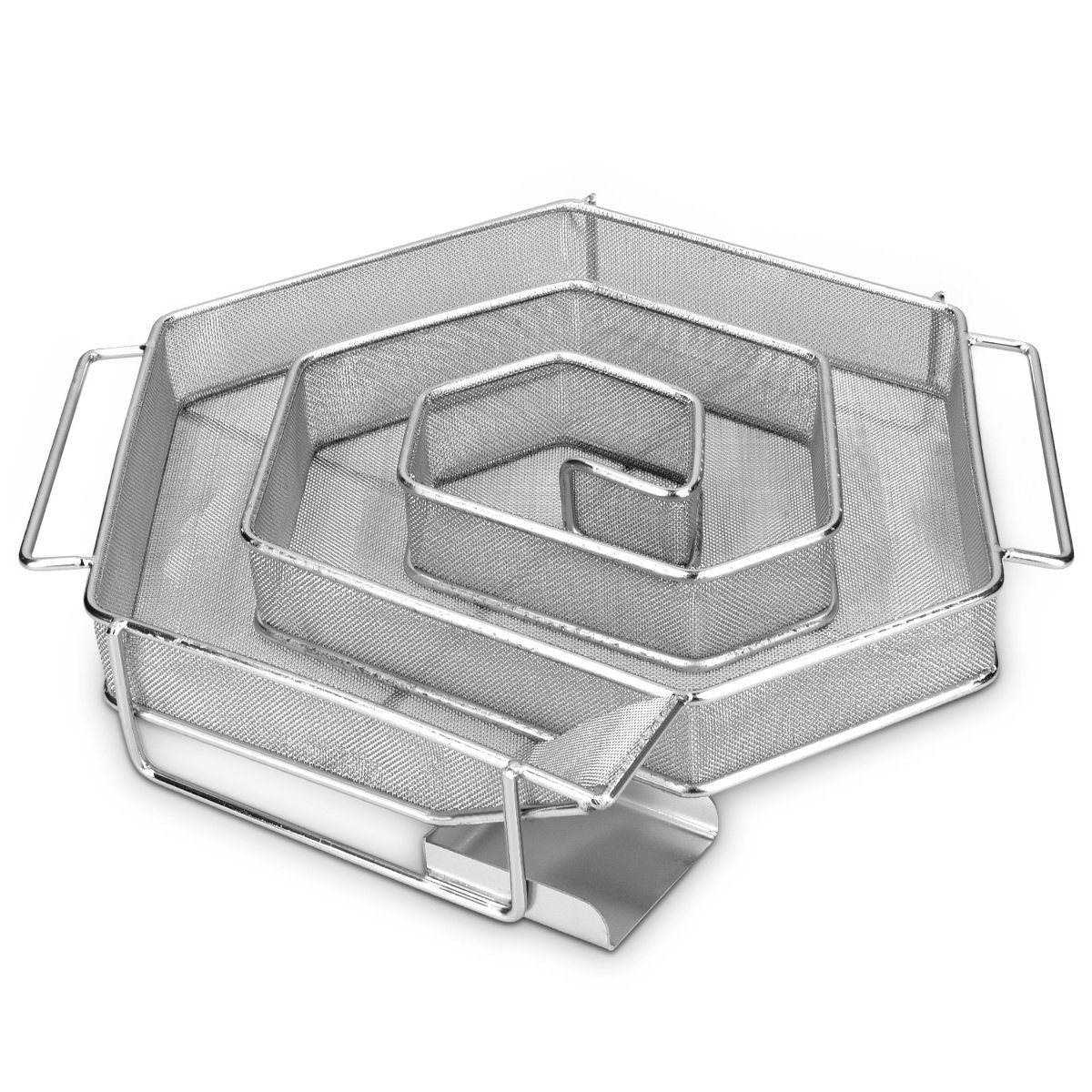 Navaris Grillschale Edelstahl Kaltrauchgenerator - Spiral-Form - 21x18x4cm, Edelstahl, (1-St)