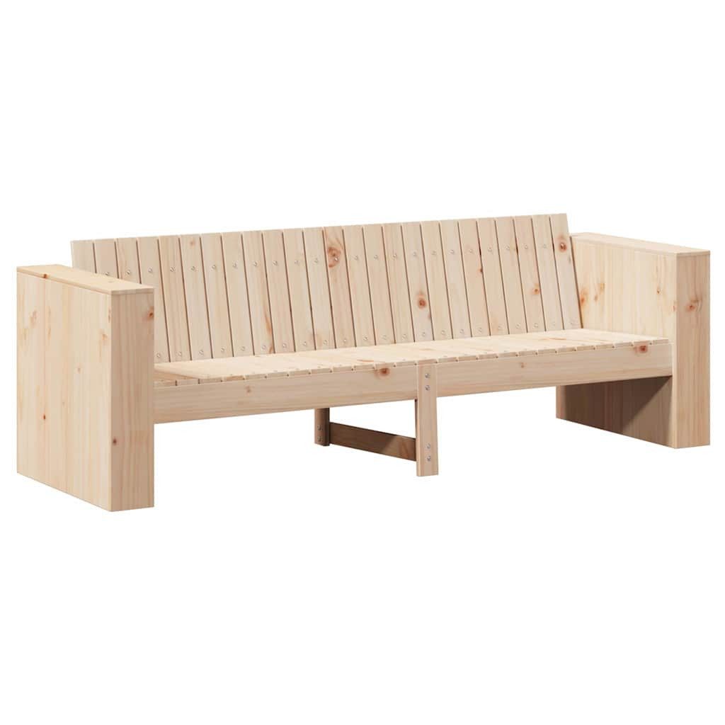 vidaXL Loungesofa Garten-Sofa Natur 185,5 x 60 x 62 cm Massives Kiefernholz