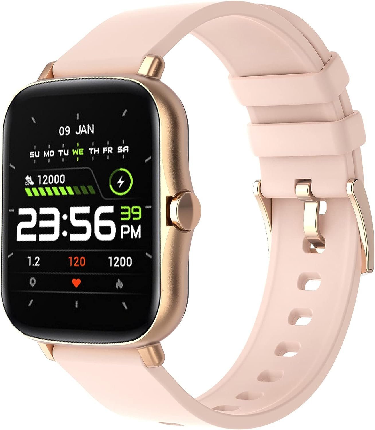 findtime Smartwatch (1,7 Zoll, Android iOS), Telefonieren Lautsprecher  Musikspeicher Bluetooth Fitnessuhr Sportuhr