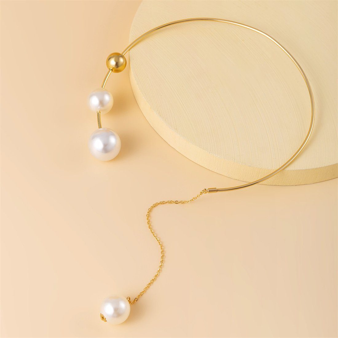 Frauen Geschenk geometrische Charm-Kette Perlenkette (1-tlg) personalisierte für DAYUT Einfache