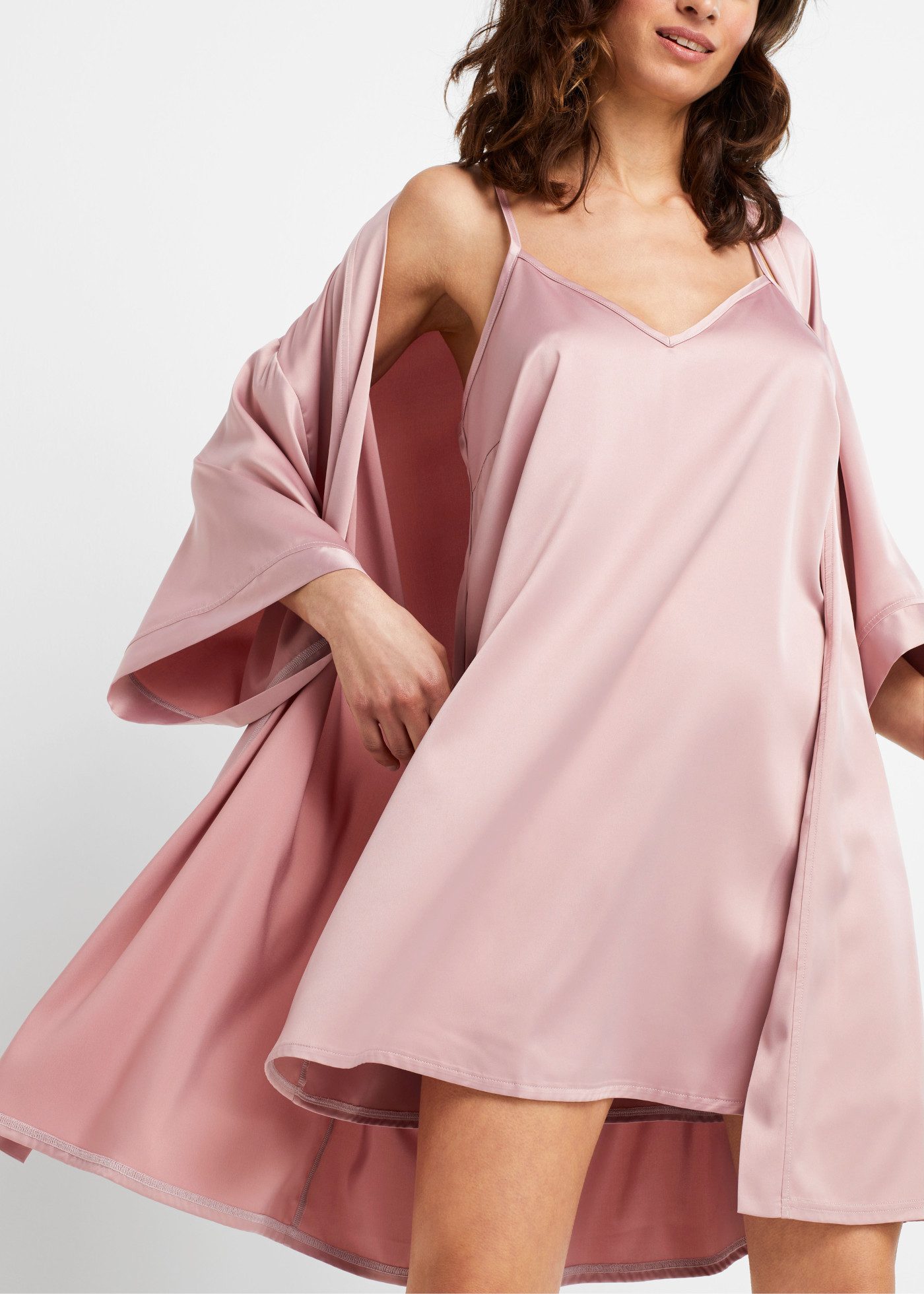 bonprix Kimono, Kurzform, Gürtel, im Kimono-Stil mit Negligé