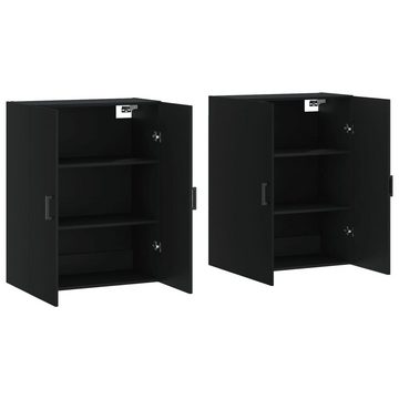 vidaXL Anrichte Wandschränke 2 Stk Schwarz 69,5x34x90 cm Hängeschrank