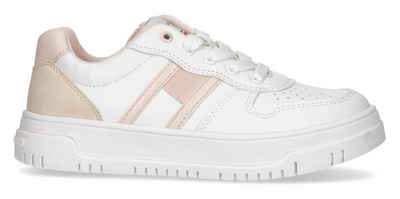 Tommy Hilfiger FLAG LOW CUT LACE-UP SNEAKER WHITE/PINK/BEIGE Sneaker mit Plateausohle