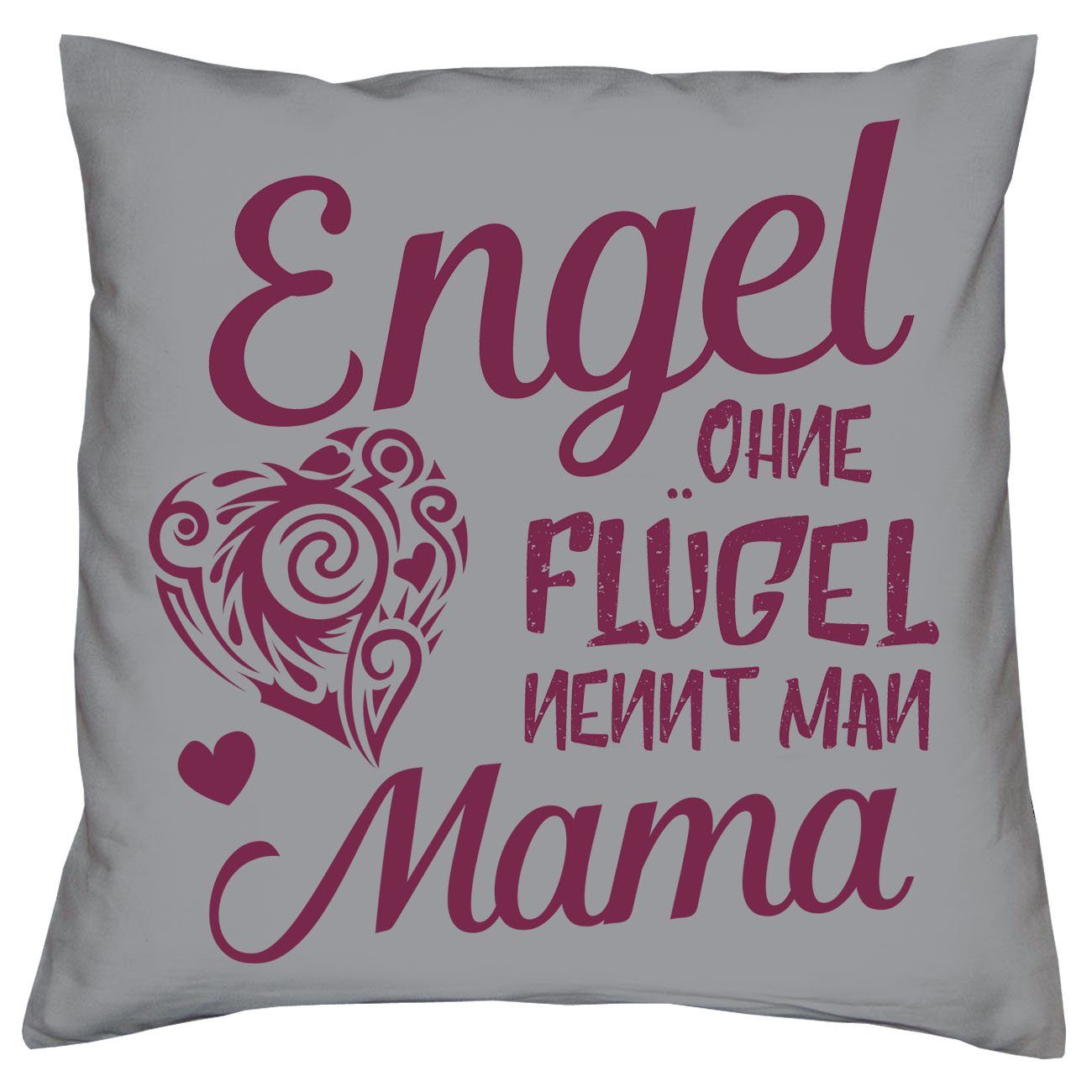 Geschenk man burgund Engel Flügel Dekokissen Weihnachten Kissen Urkunde, nennt Muttertag & Geburstag Mama ohne Soreso®