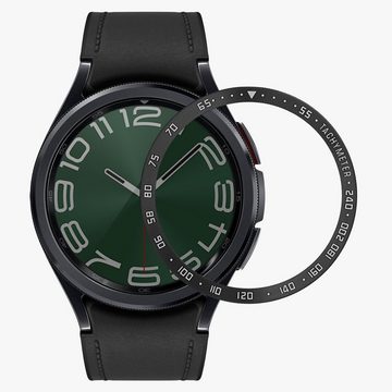 kwmobile Smartwatch-Hülle Schutzring für Samsung Galaxy Watch 6 Classic 47mm, Bezel Ring Lünette mit Tachymeter Skala