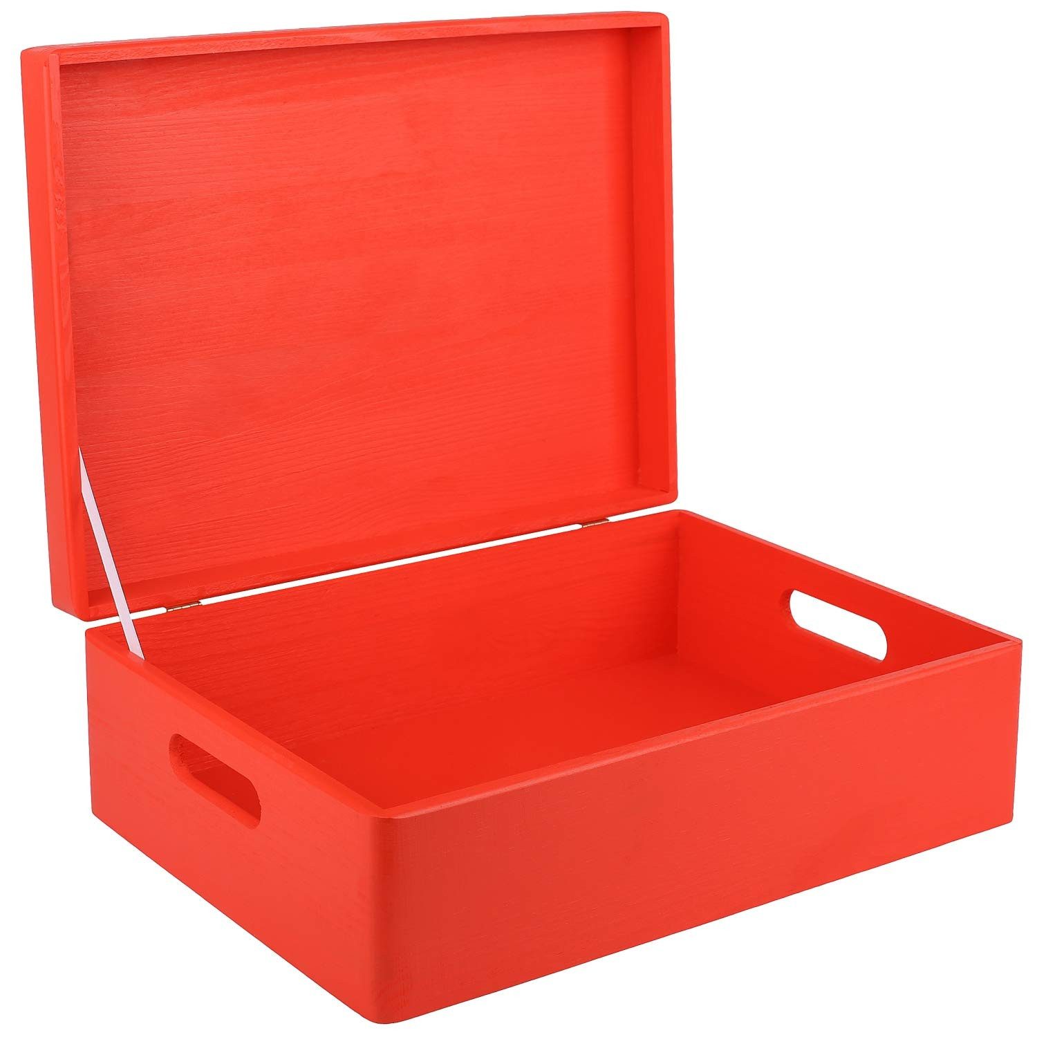 Creative Deco Holzkiste mit Deckel 40x30x14 cm (1cm)