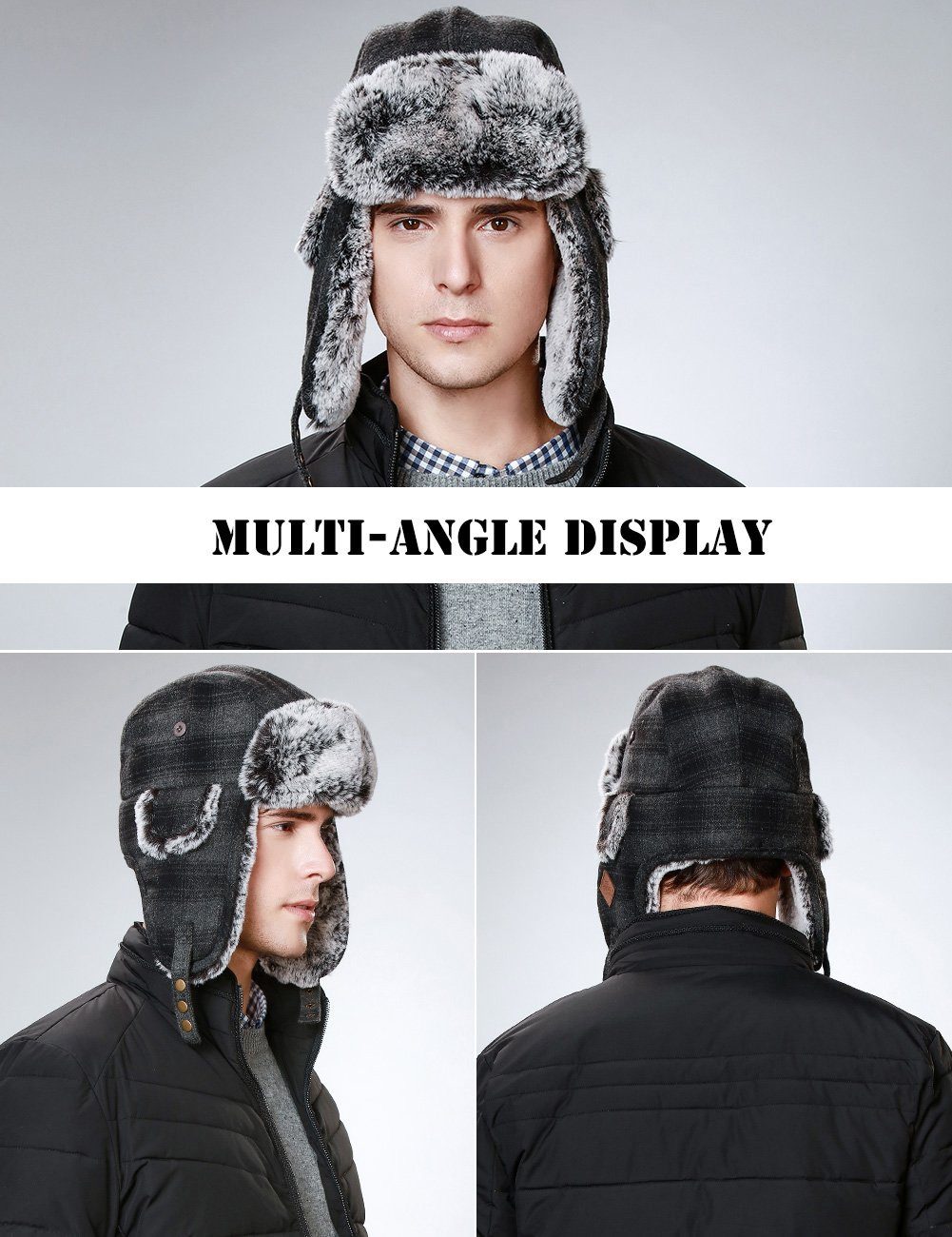 YI Fellimitatmützen Warme Fliegermütze Wintermütze mit günstig online kaufen