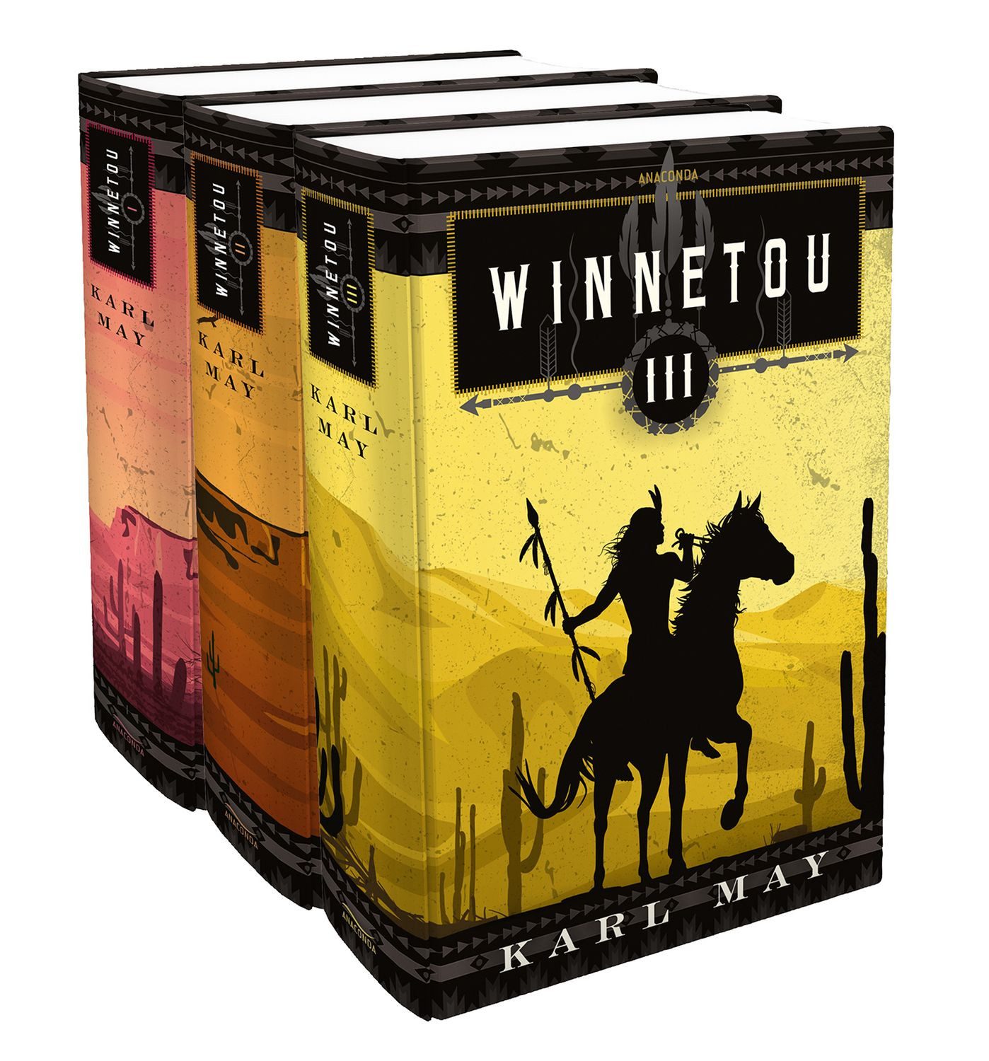 Winnetou I-III (3 Bände) / Karl May, Die Original-Bücher zur berühmtesten Figur der Wildwest-Literatur. Karl Mays Abenteuergeschichten um den großen Apachen-Häuptling und seinen Freund Old Shatterhand