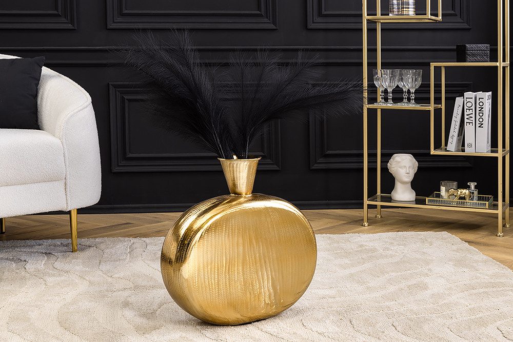 riess-ambiente Dekovase ORIENT L 50cm gold · Design-Blumenvase aus Metall (Einzelartikel, 1 St), Tischvase für Trockenblumen · Accessoire · handmade · Wohnzimmer