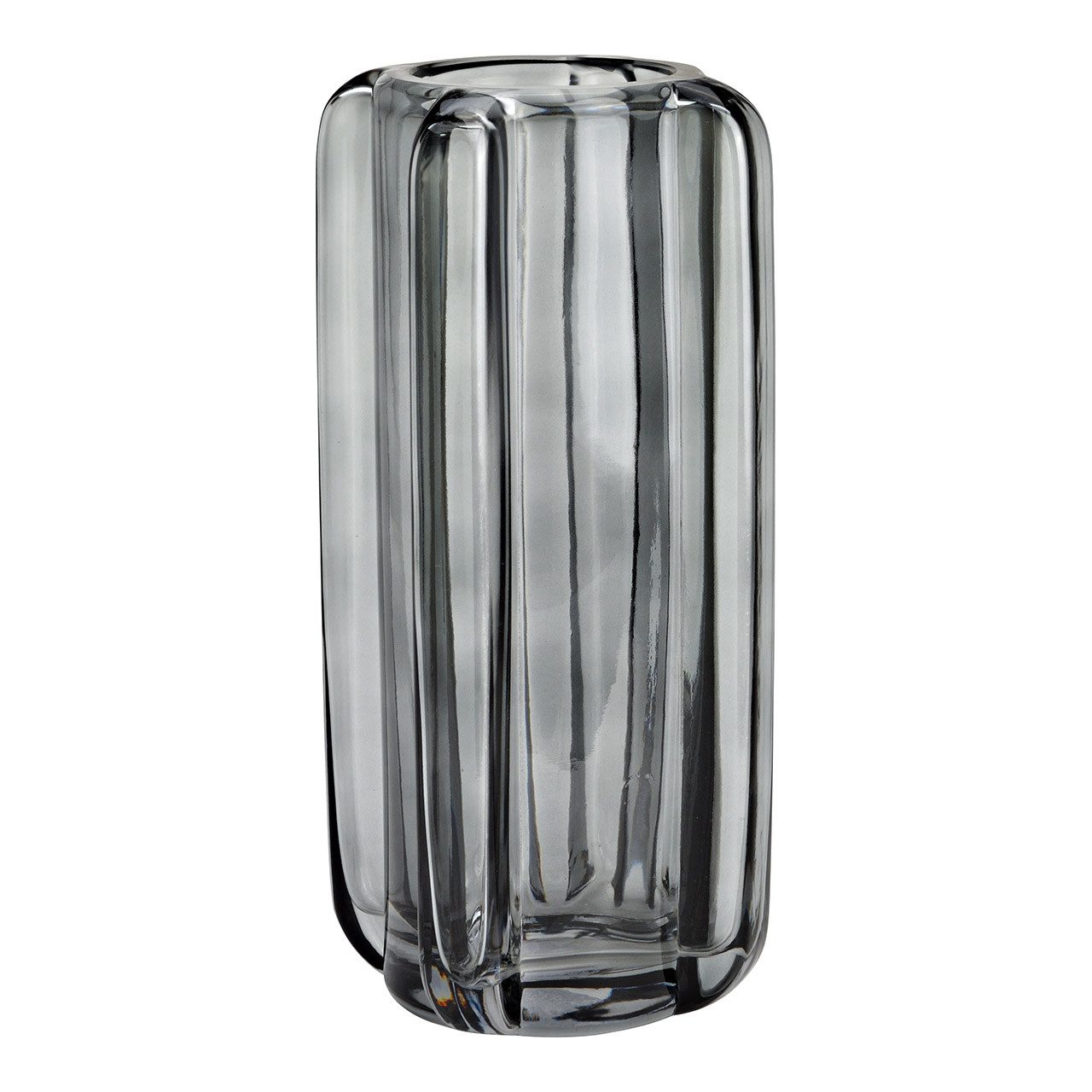 Wurm Dekovase Vase aus Glas, Grau, 14x28x14 cm, 10045131 (1 St)