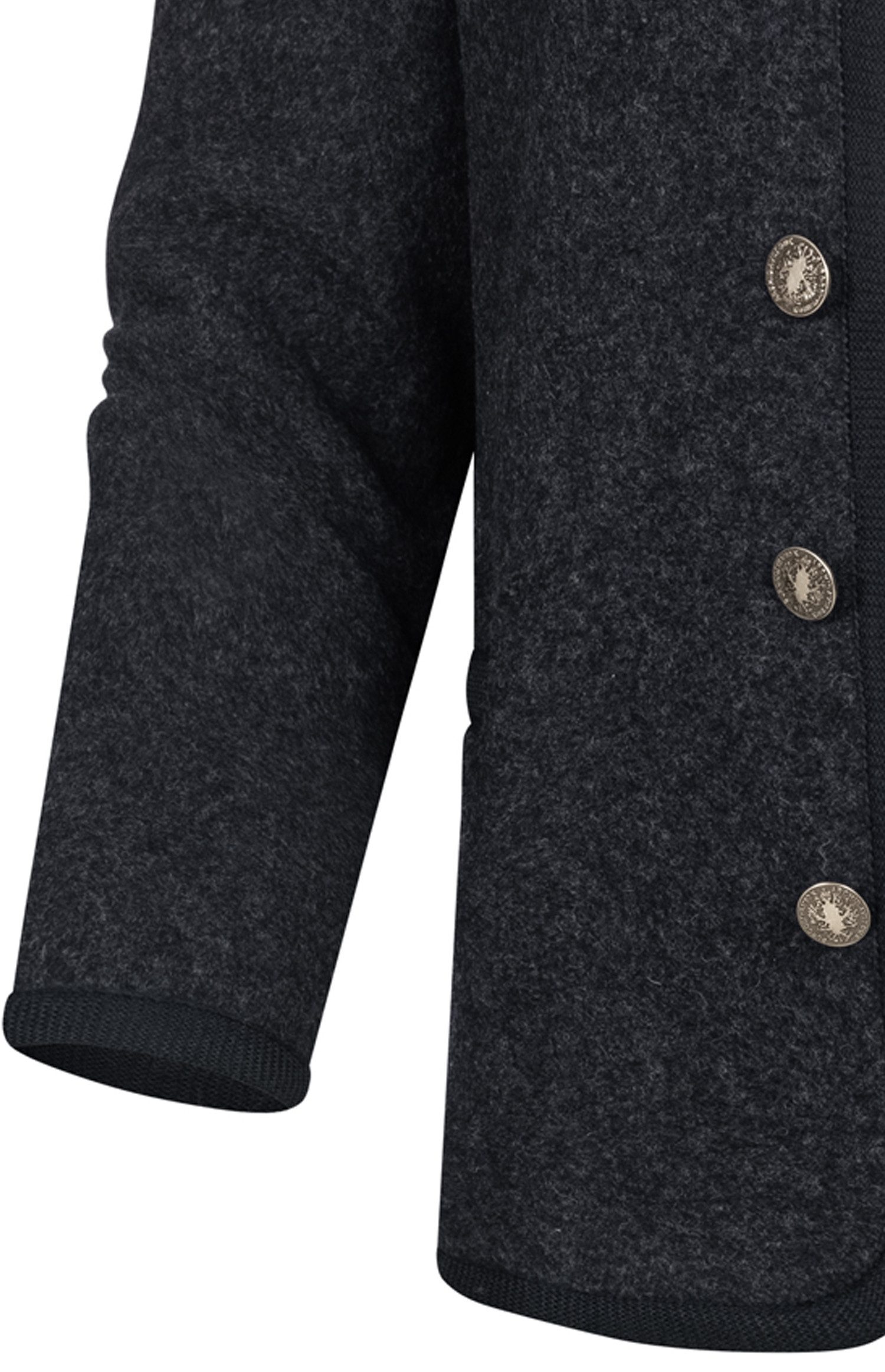 Nübler Trachtenstrickjacke Walkjacke Friedrich in Dunkelblau günstig online kaufen
