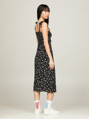 Tommy Jeans Blusenkleid TJW MIDI FLORAL RUFFLE DRESS mit Tommy Jeans Flagge