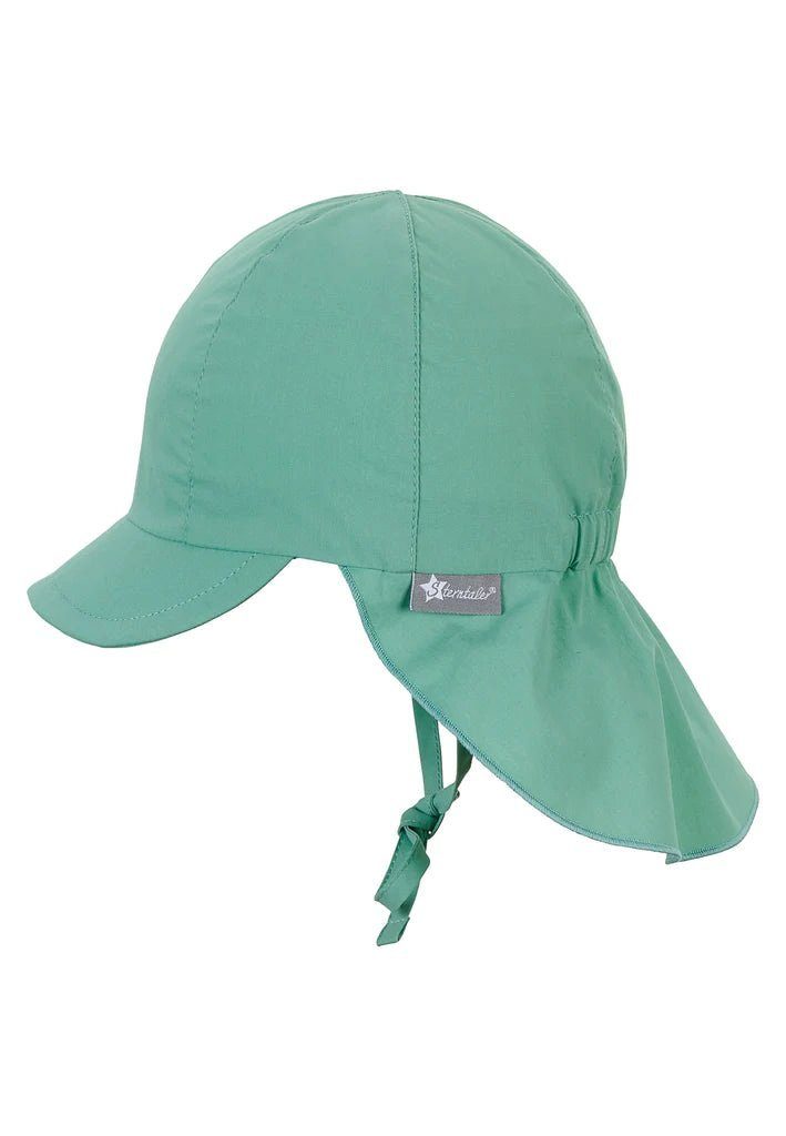 Sterntaler® mit uni Erstlingsmütze hellgrün Nackenschutz Schirmmütze Sterntaler