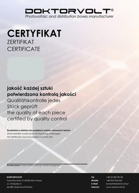 Doktorvolt Verteilerbox Solar Anschlusskasten Photovoltaik AC 20A Überspannungsschutz PV