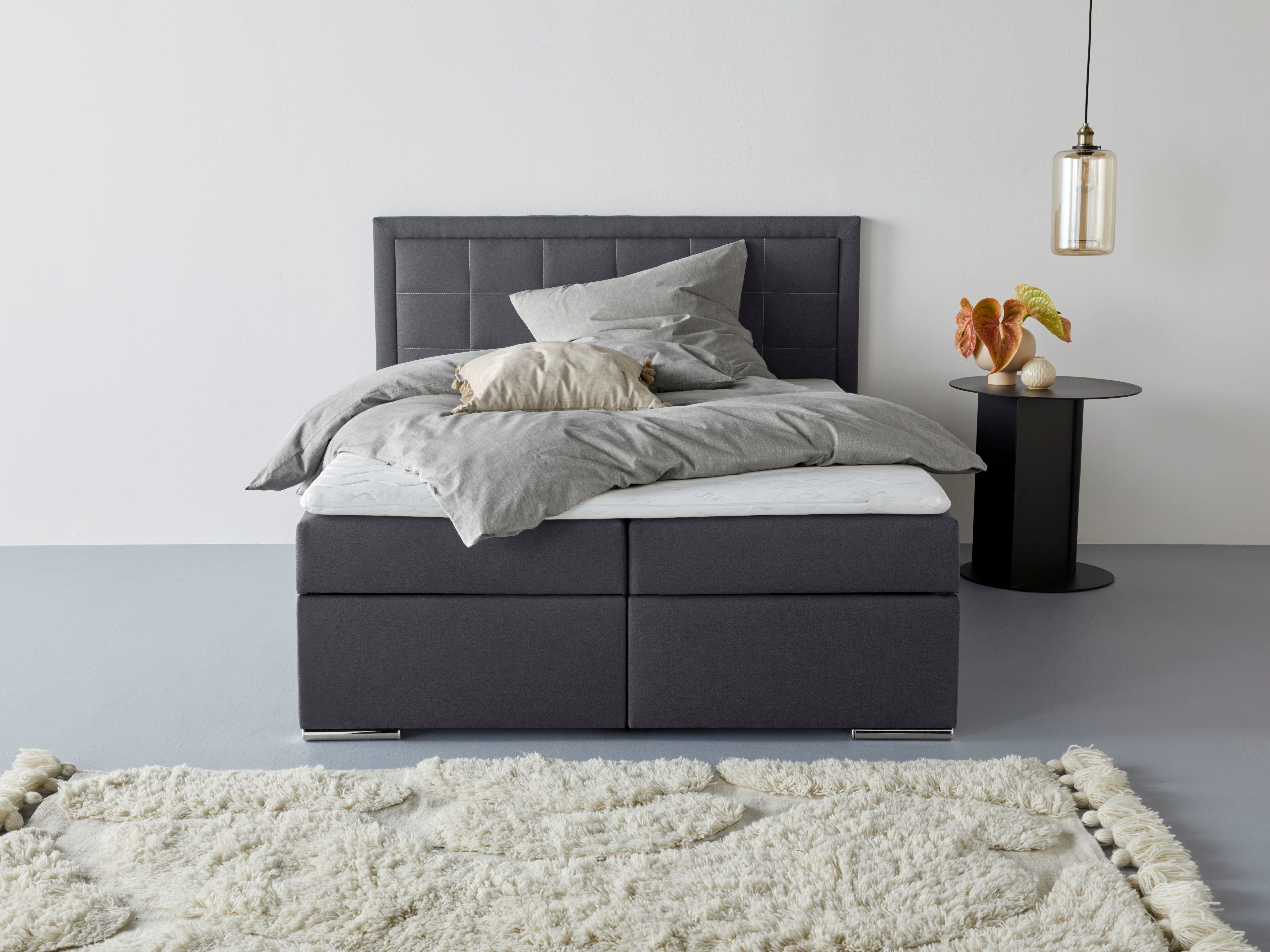 COLLECTION AB Boxbett "Athena" wahlweise mit Bettkasten, inkl. Topper bei Ausführung mit Matratze, in Härtegraden H2, H3, H4