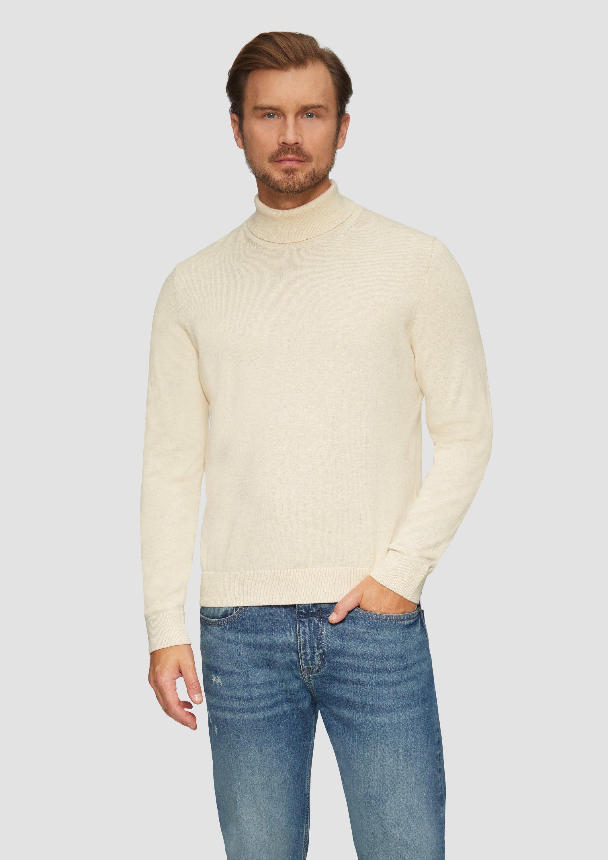 s.Oliver Longpullover Strickpullover Rollkragenpullover aus Baumwolle günstig online kaufen