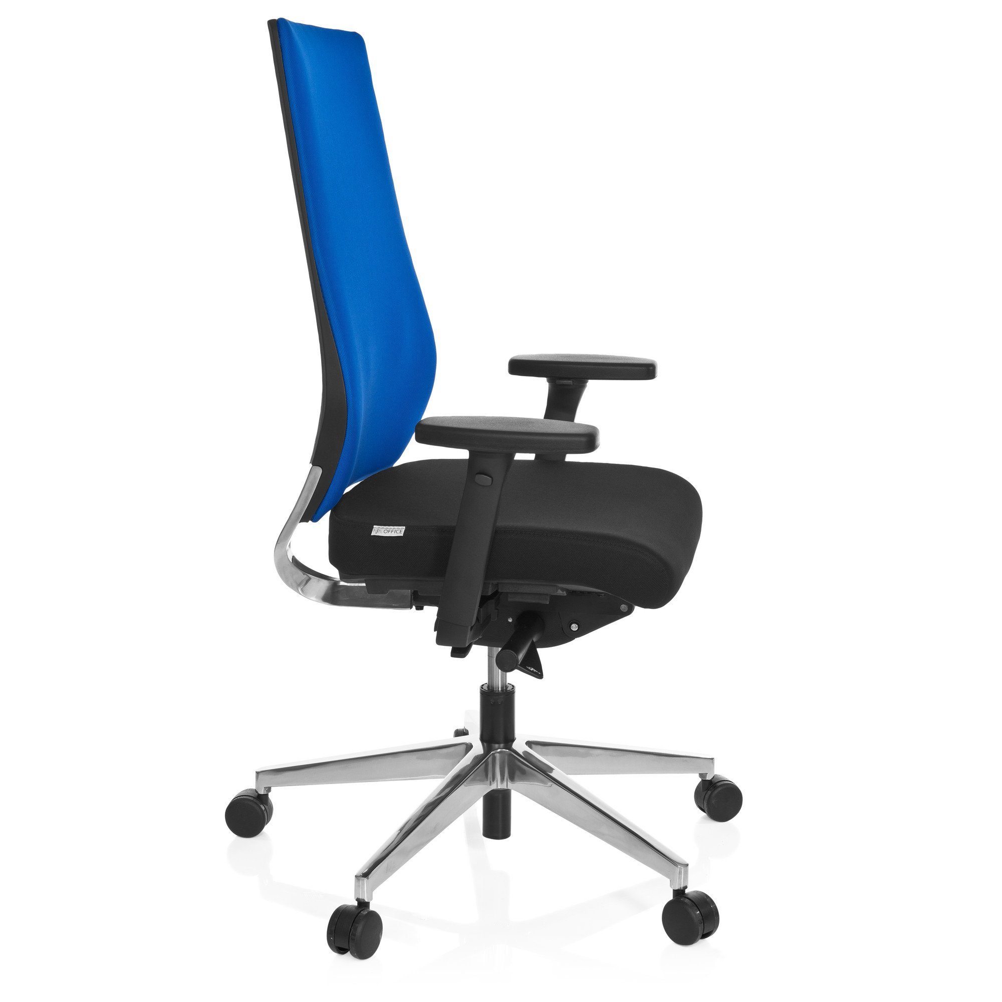 hjh Profi Schwarz/Blau (1 Armlehnen Bürostuhl Drehstuhl mit Schreibtischstuhl OFFICE 700 PRO-TEC ergonomisch Stoff St),