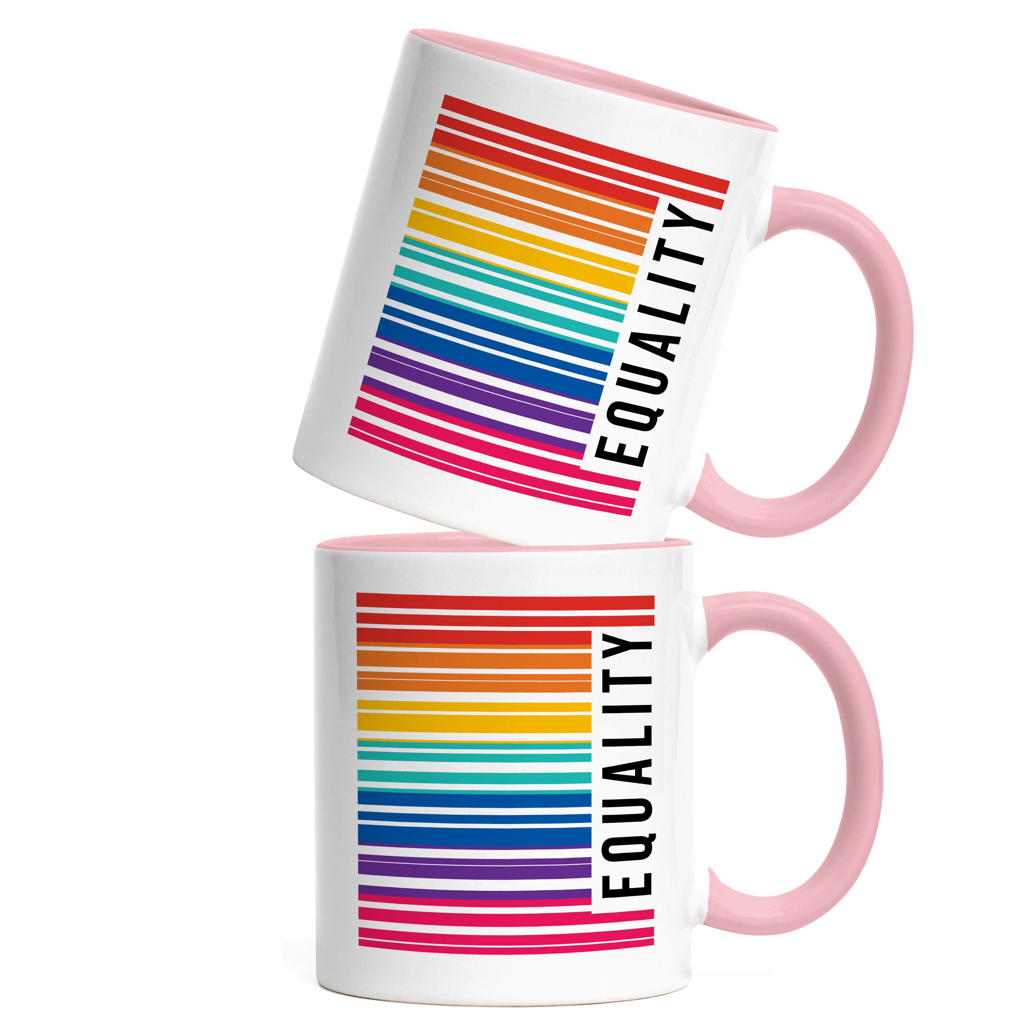 LGBTQ Homosexuell Hey!Print Regenbogen Pride CSD Geschenk Gay Barcode Tasse Equality LGBT Queer Rosa Tasse Week Pride LGBT