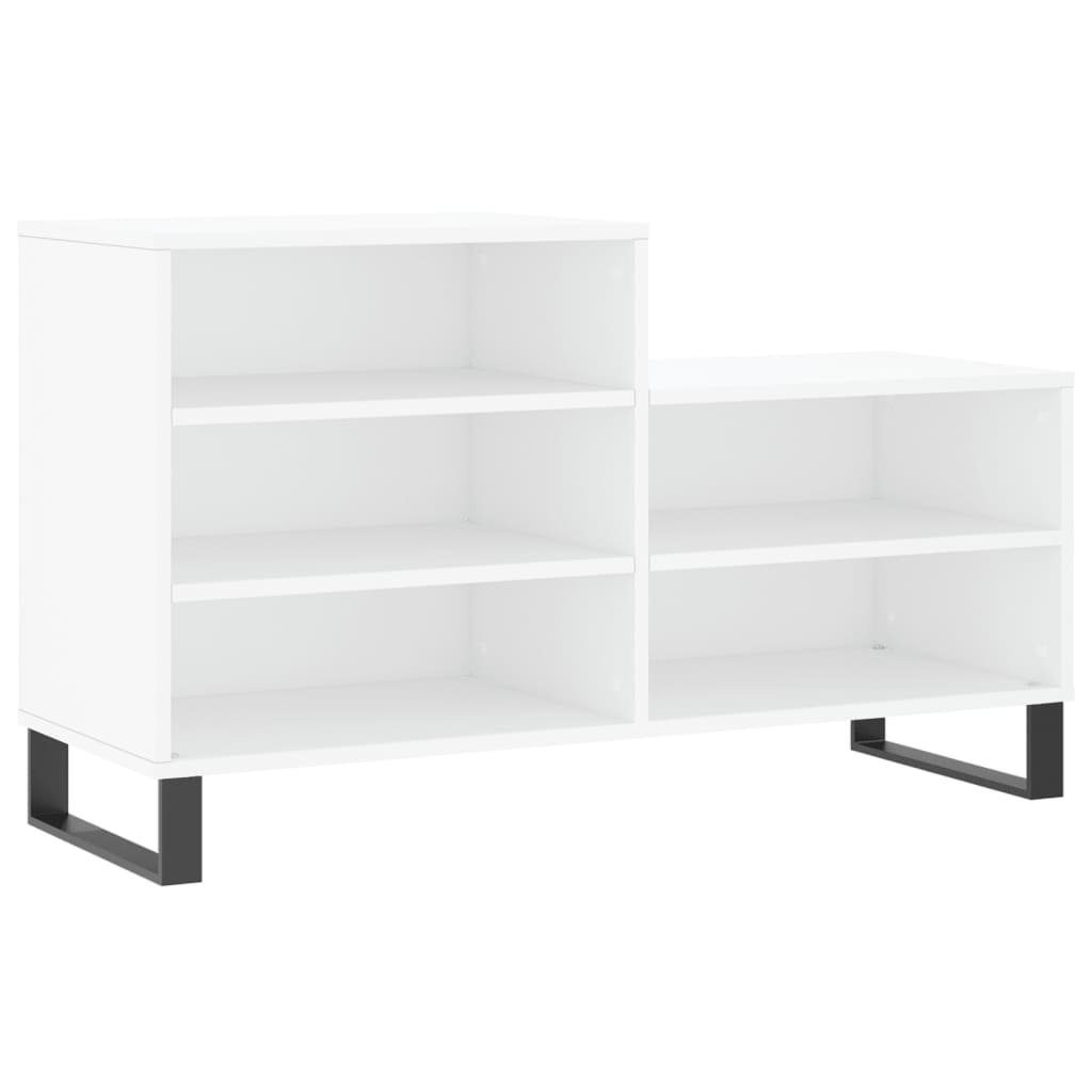 Schuhregal Schuhregal Weiß 102x36x60 cm Holzwerkstoff