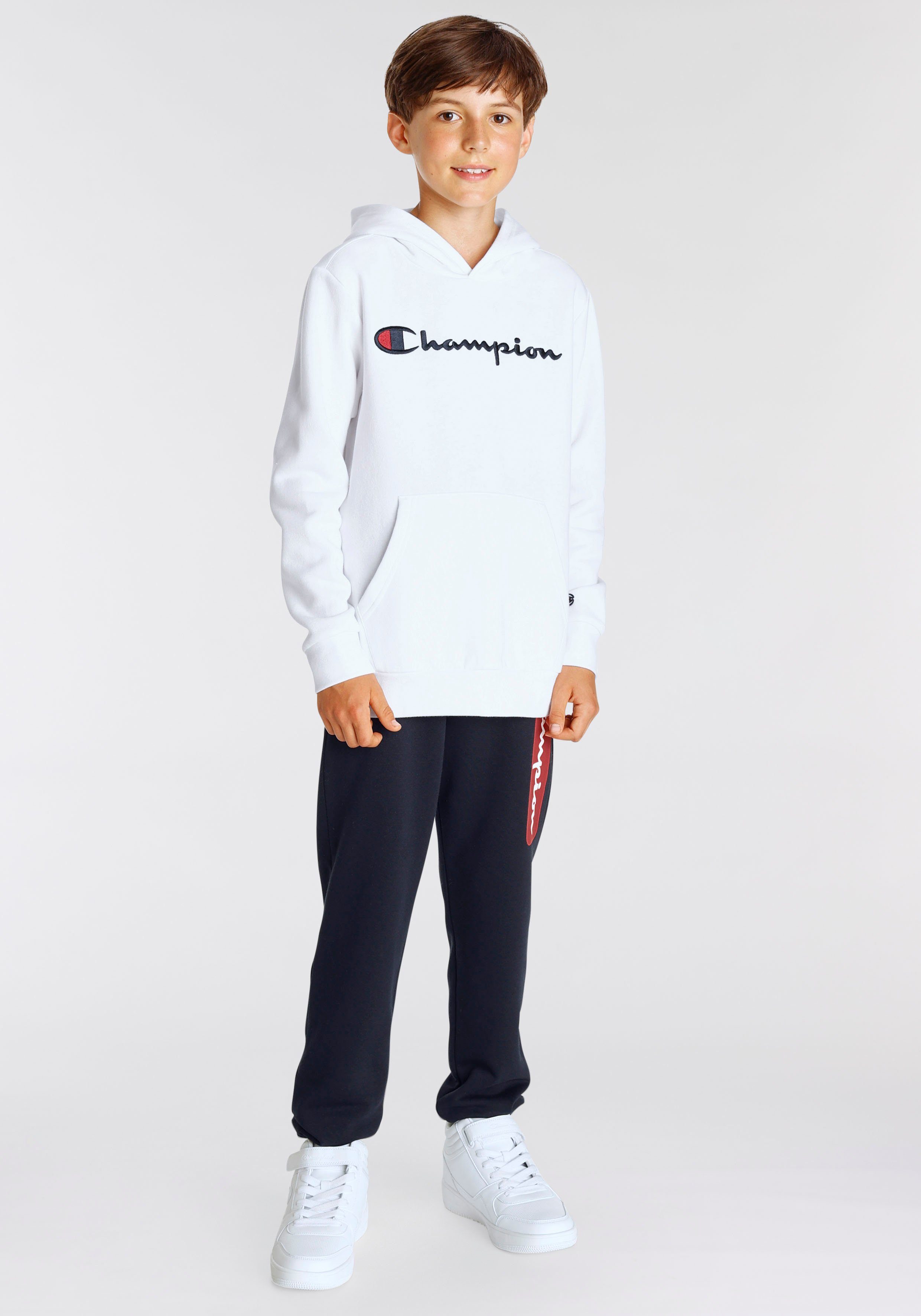 Champion Sweatshirt - Classic large für weiß Hooded Logo Kinder Sweatshirt