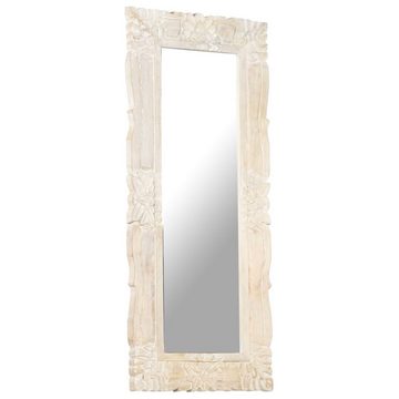 furnicato Wandspiegel Spiegel Weiß 110x50 cm Mango Massivholz