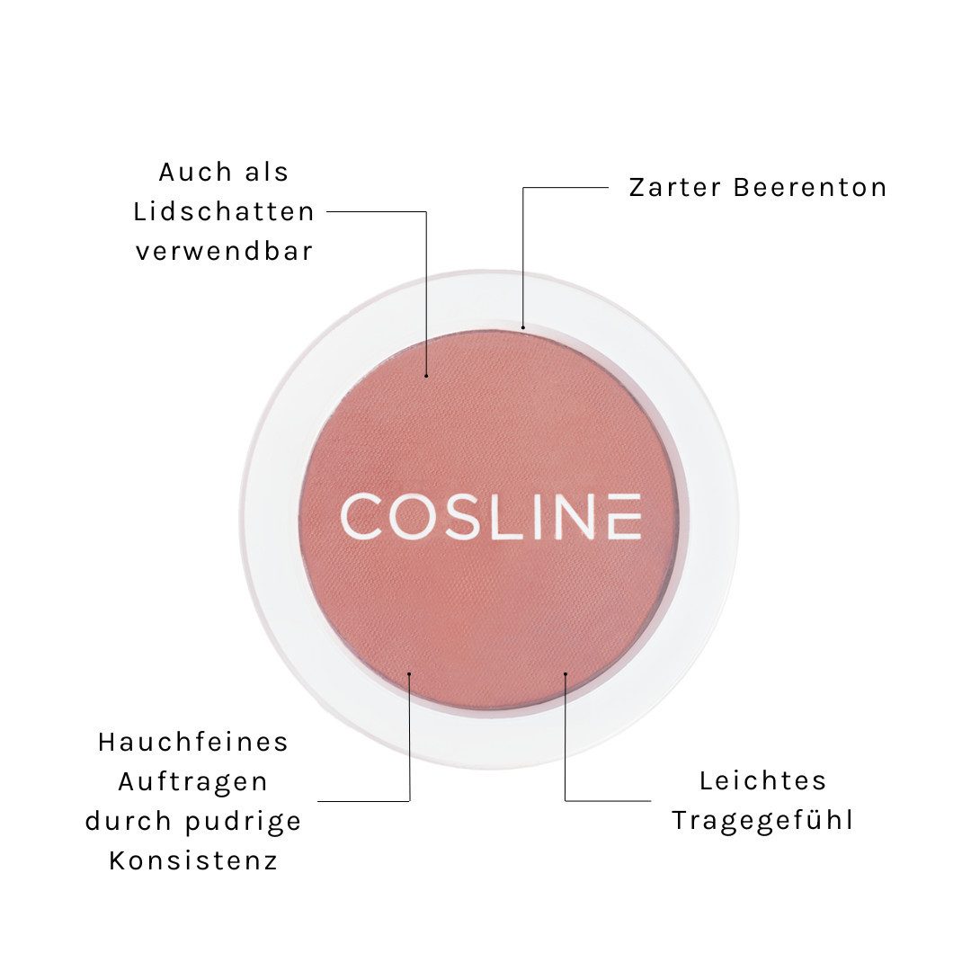Cosline Cosmetics Rouge, leichte Textur, 3 Nuancen, langanhaltend