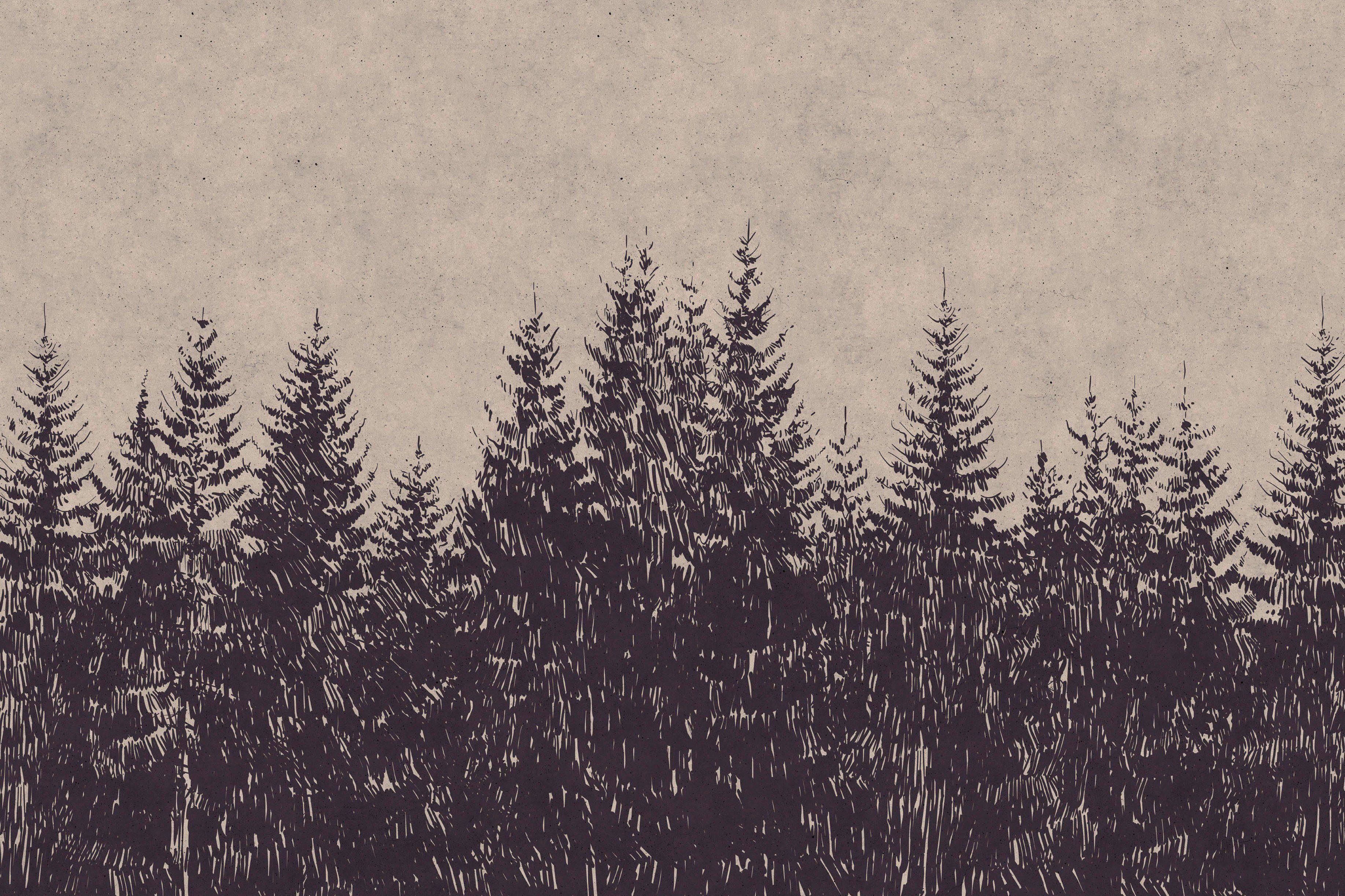 Keilrahmen A.S. Wald schwarz St), beige, Bild Leinwandbild Wald black Création (1 forest,
